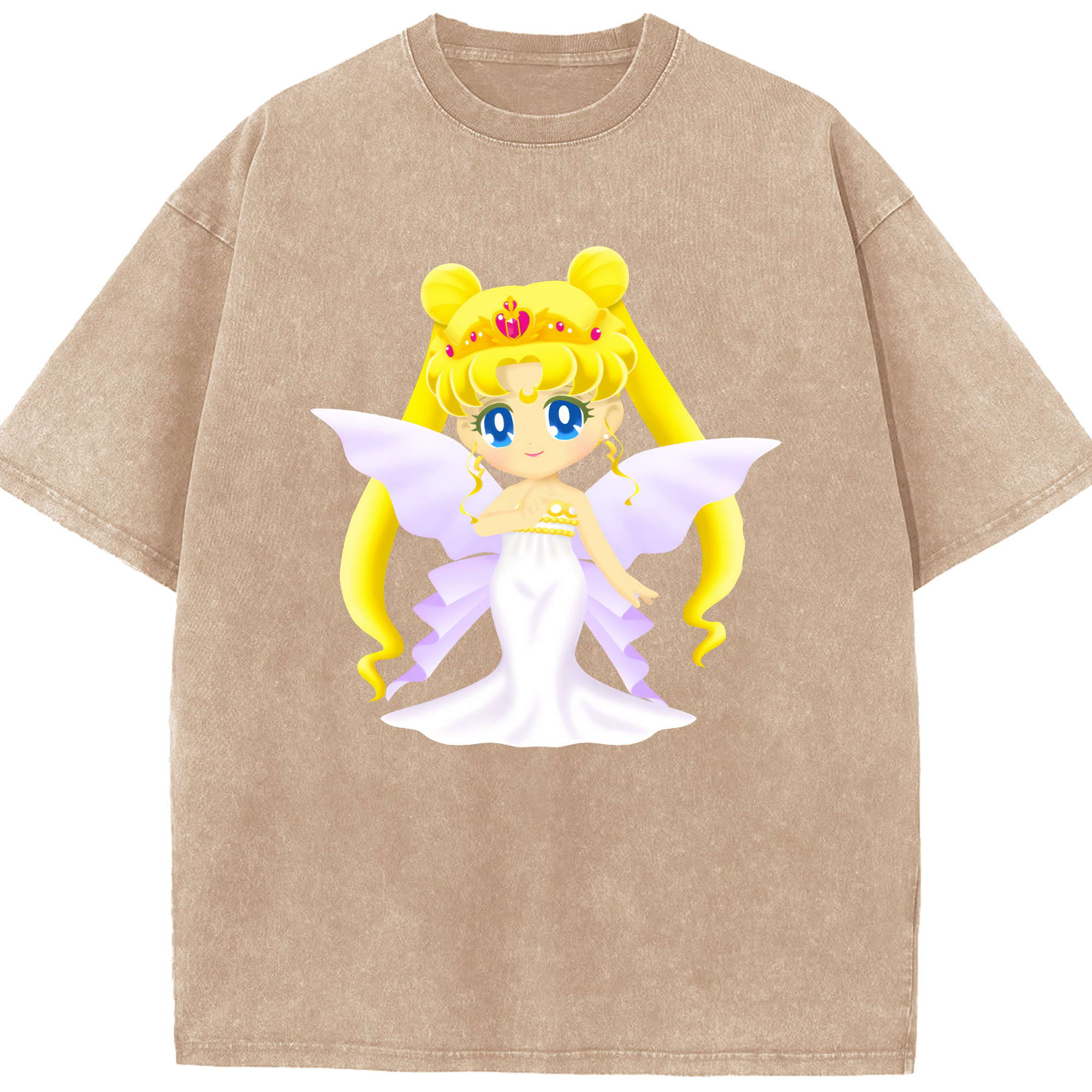 （画像用） 美少女戦士セーラームーン 愛野 美奈子 あいの みなこ Sailor Moon Aino Minako 綿100% ヴィンテージ風 半袖Tシャツ（フロントプリント）