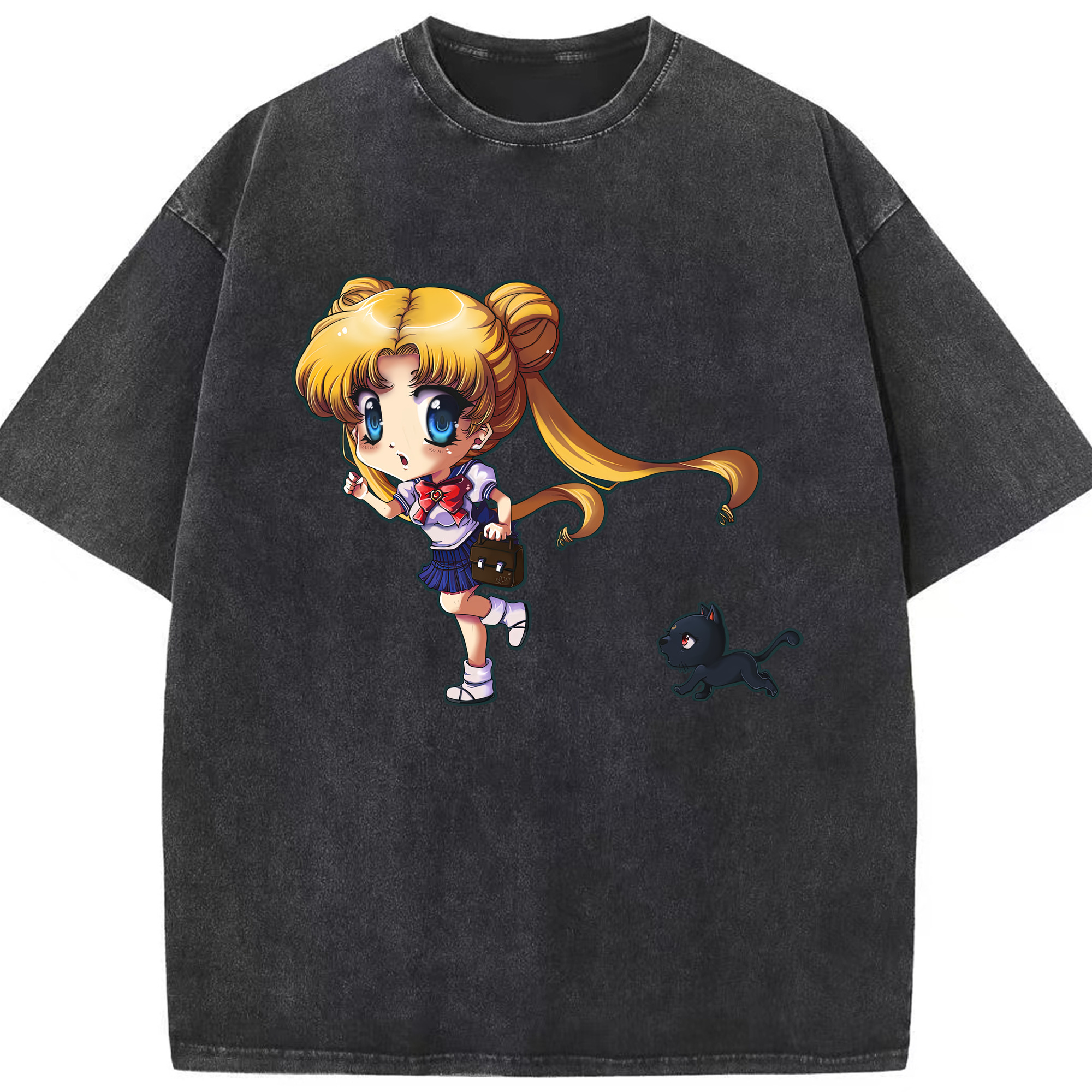 （画像用） 美少女戦士セーラームーン 愛野 美奈子 あいの みなこ Sailor Moon Aino Minako 綿100% ヴィンテージ風 半袖Tシャツ（フロントプリント）