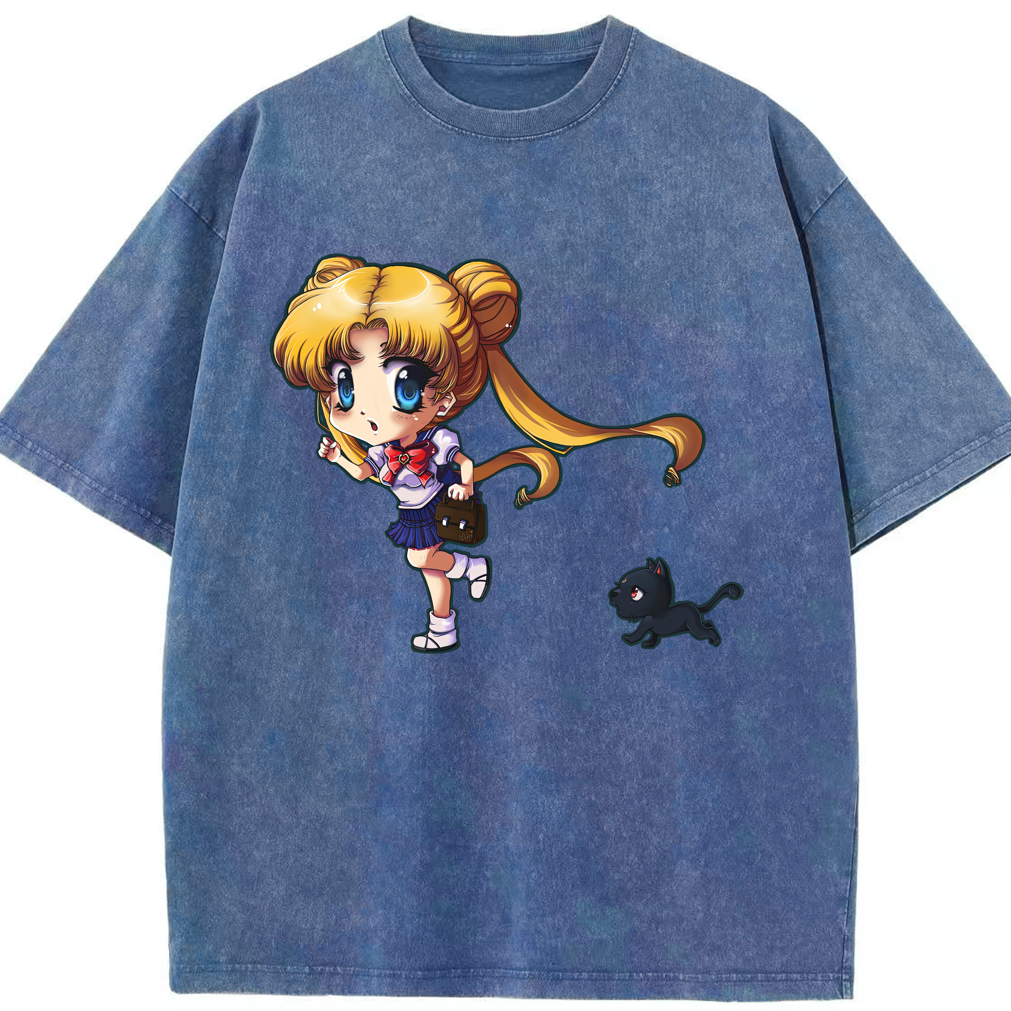 （画像用） 美少女戦士セーラームーン 愛野 美奈子 あいの みなこ Sailor Moon Aino Minako 綿100% ヴィンテージ風 半袖Tシャツ（フロントプリント）
