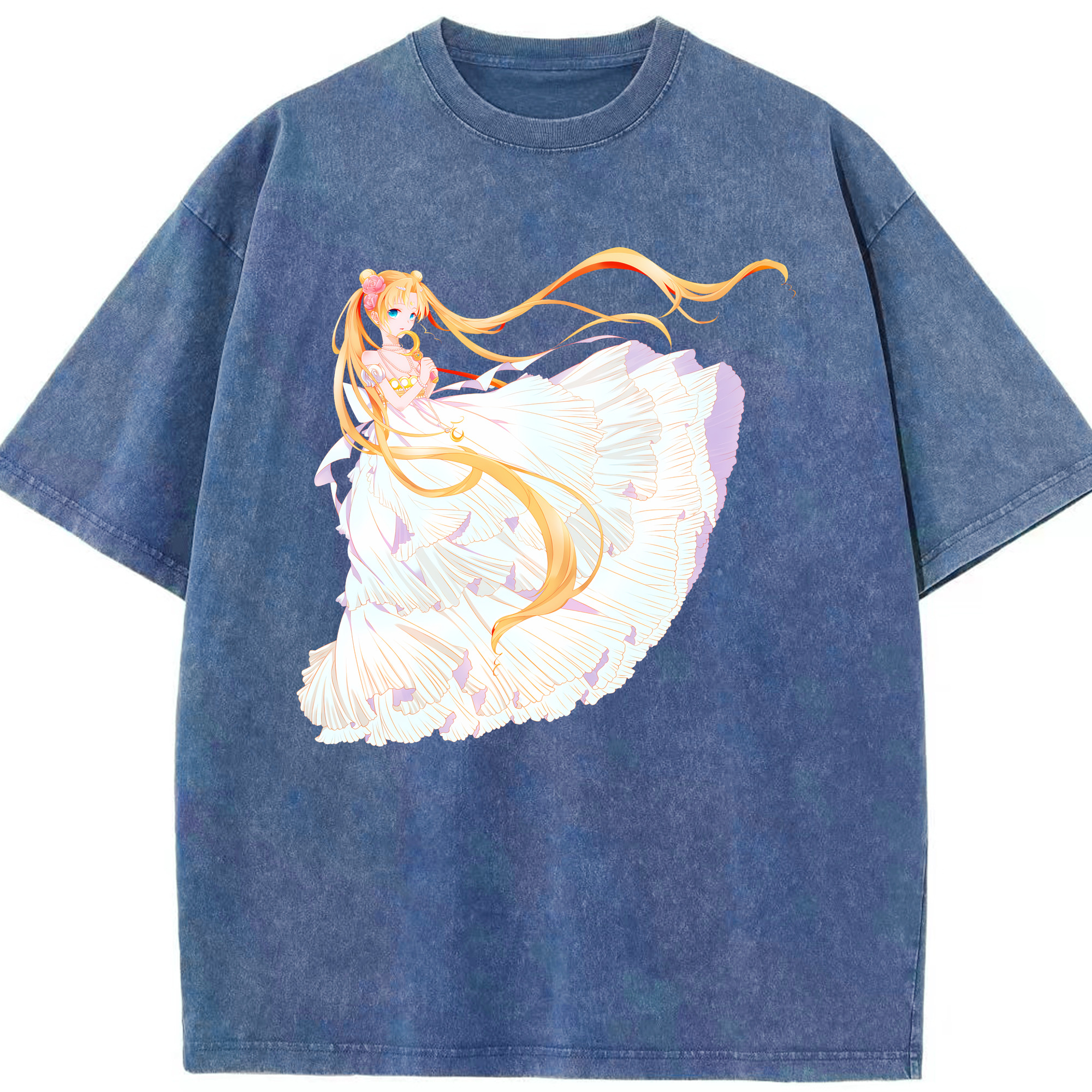 （画像用） 美少女戦士セーラームーン 愛野 美奈子 あいの みなこ Sailor Moon Aino Minako 綿100% ヴィンテージ風 半袖Tシャツ（フロントプリント）