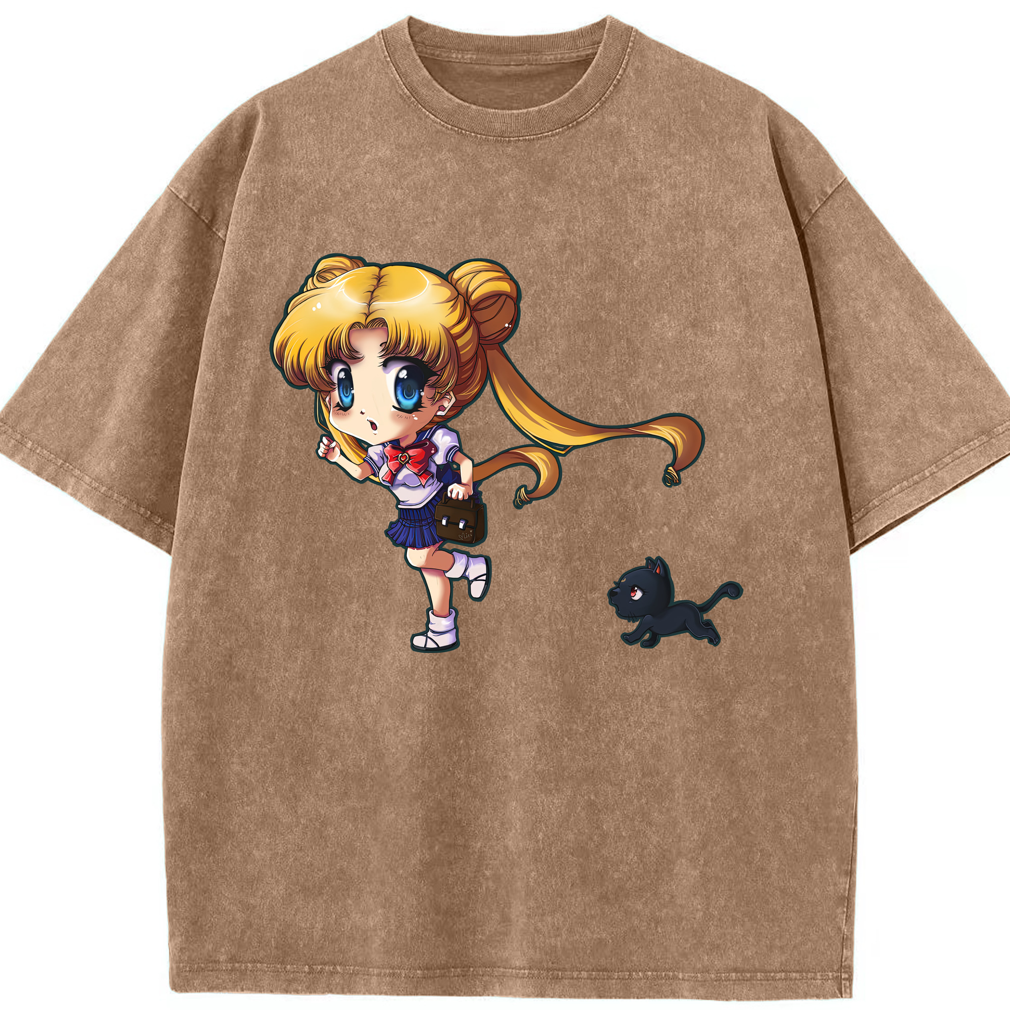 （画像用） 美少女戦士セーラームーン 愛野 美奈子 あいの みなこ Sailor Moon Aino Minako 綿100% ヴィンテージ風 半袖Tシャツ（フロントプリント）