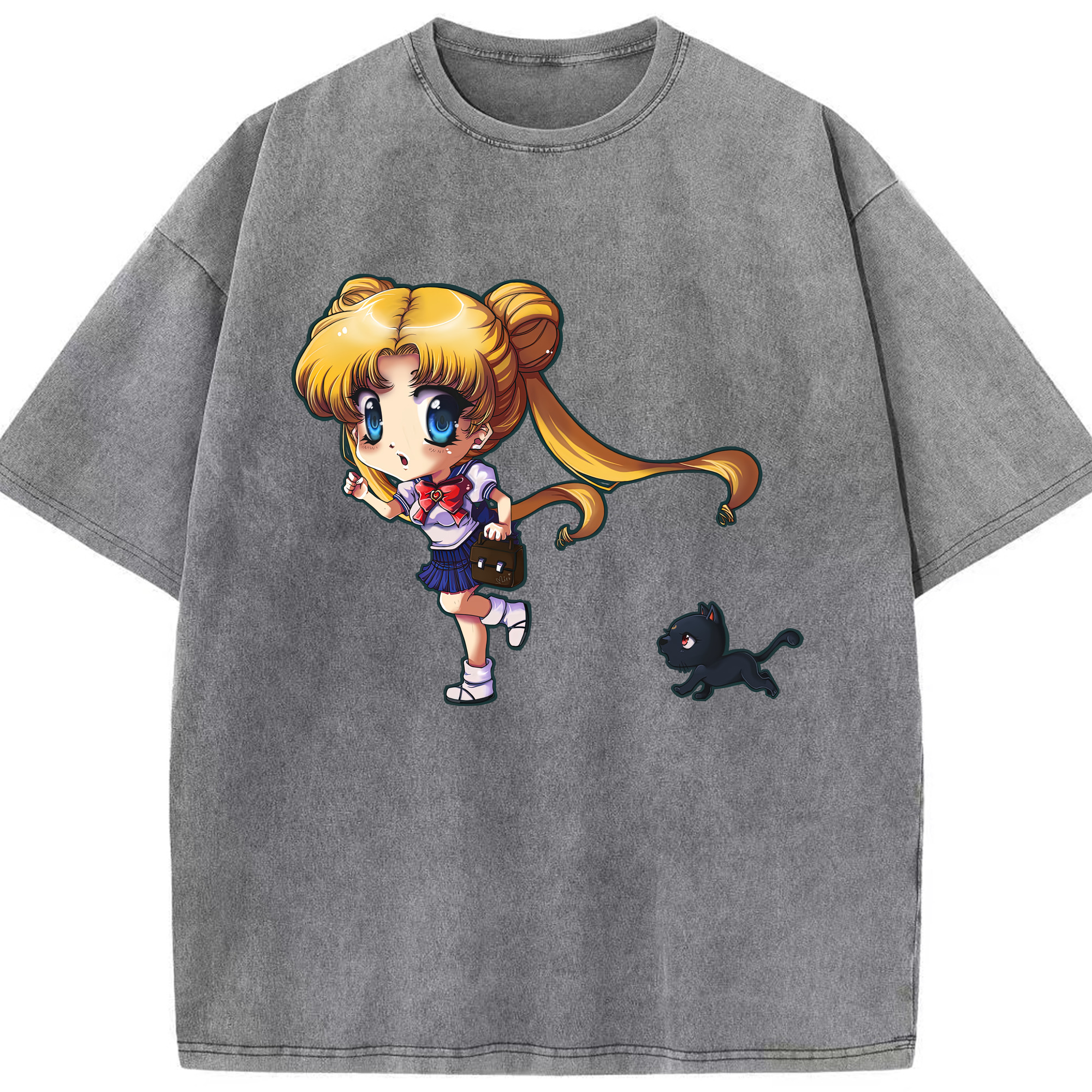（画像用） 美少女戦士セーラームーン 愛野 美奈子 あいの みなこ Sailor Moon Aino Minako 綿100% ヴィンテージ風 半袖Tシャツ（フロントプリント）