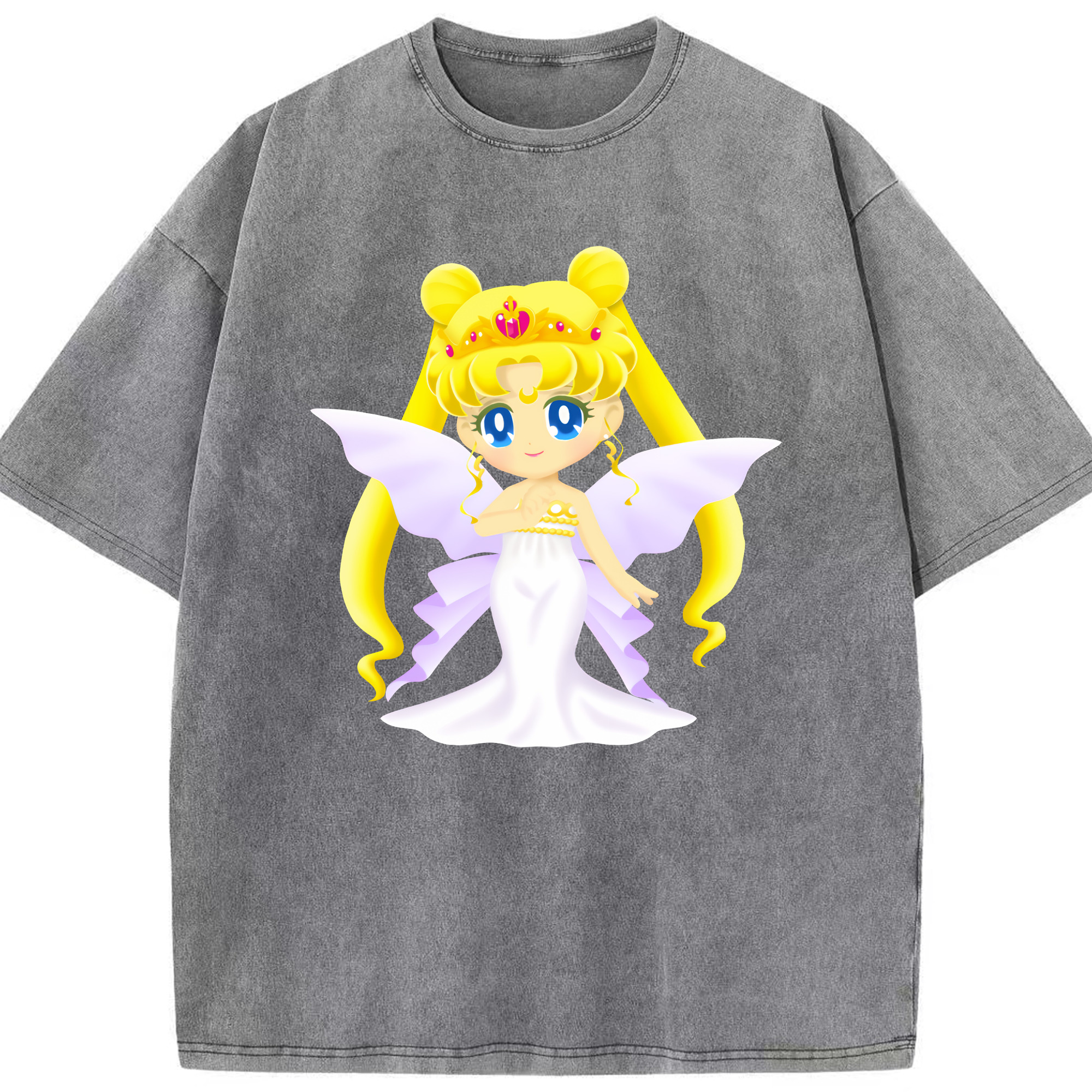 （画像用） 美少女戦士セーラームーン 愛野 美奈子 あいの みなこ Sailor Moon Aino Minako 綿100% ヴィンテージ風 半袖Tシャツ（フロントプリント）