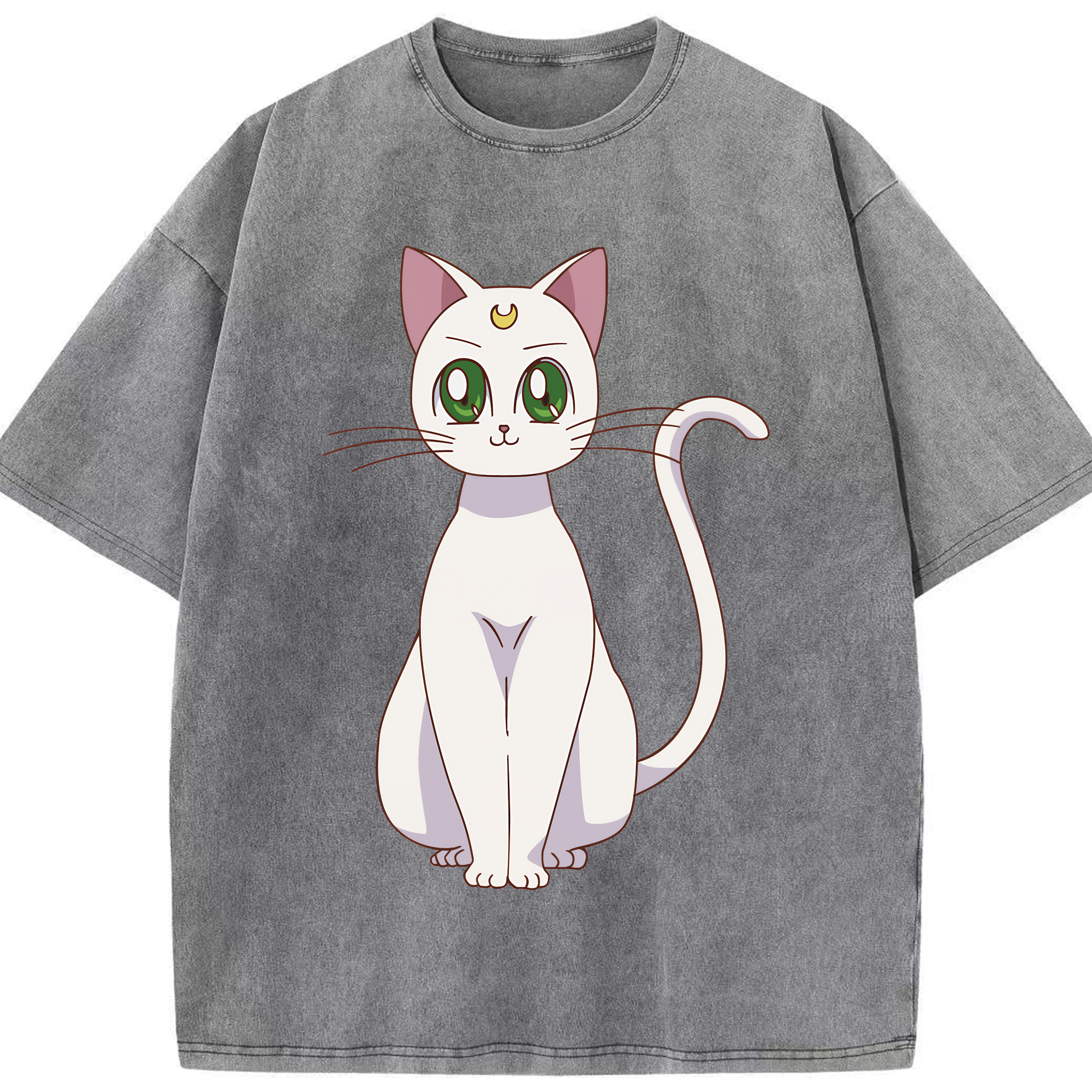 （画像用） 美少女戦士セーラームーン Sailor Moon 綿100% ヴィンテージ風 半袖Tシャツ（フロントプリント）