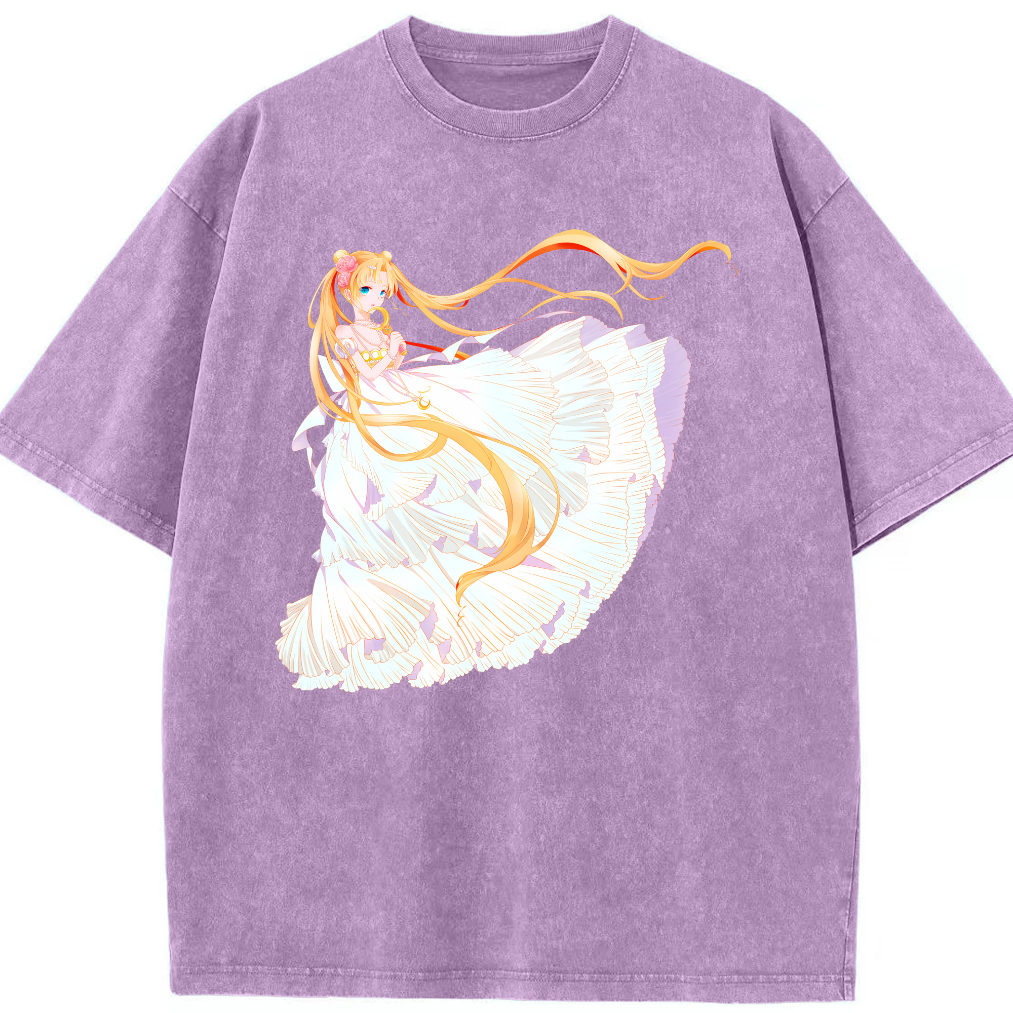（画像用） 美少女戦士セーラームーン 愛野 美奈子 あいの みなこ Sailor Moon Aino Minako 綿100% ヴィンテージ風 半袖Tシャツ（フロントプリント）