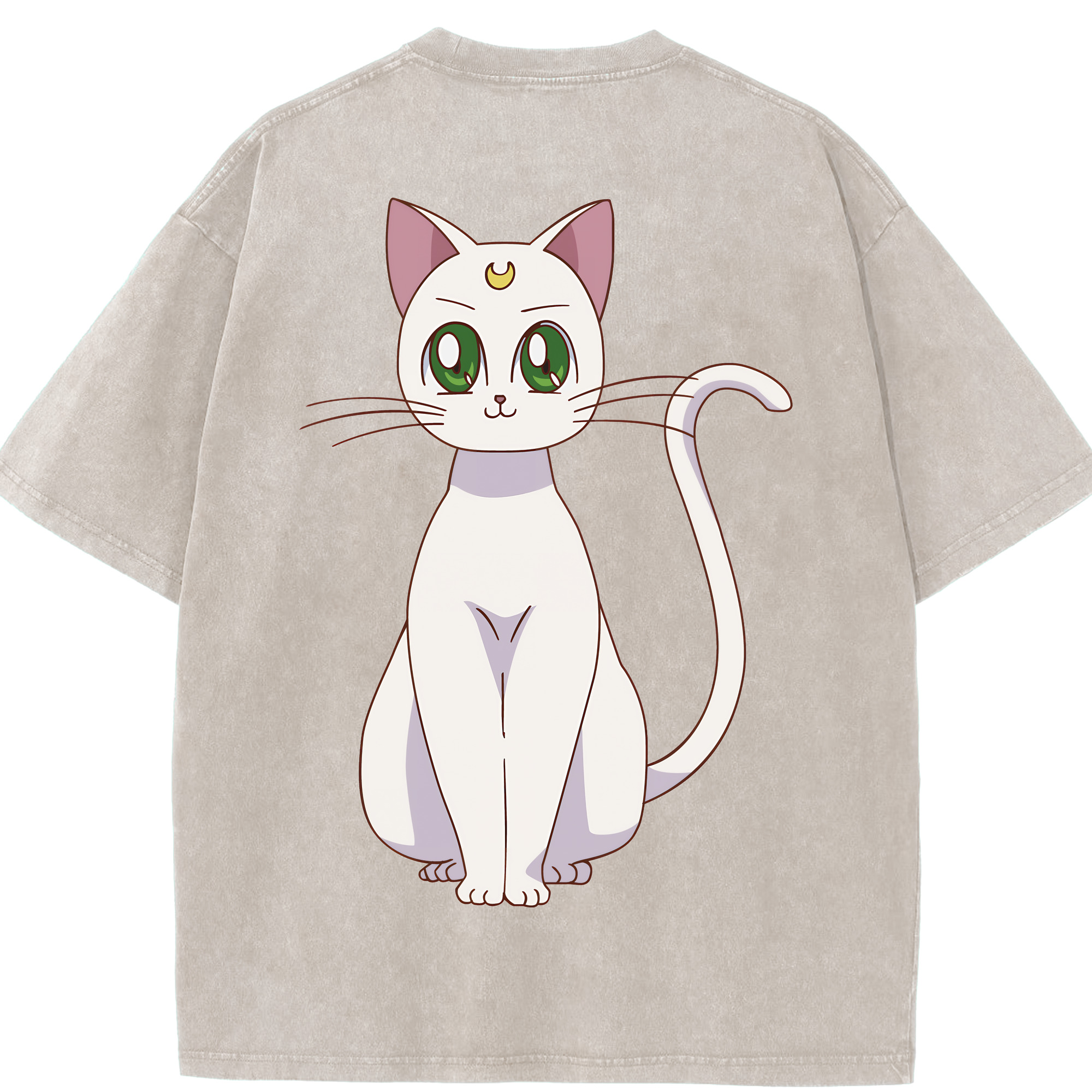 （画像用） 美少女戦士セーラームーン Sailor Moon 綿100% ヴィンテージ風 半袖Tシャツ（背面プリント）