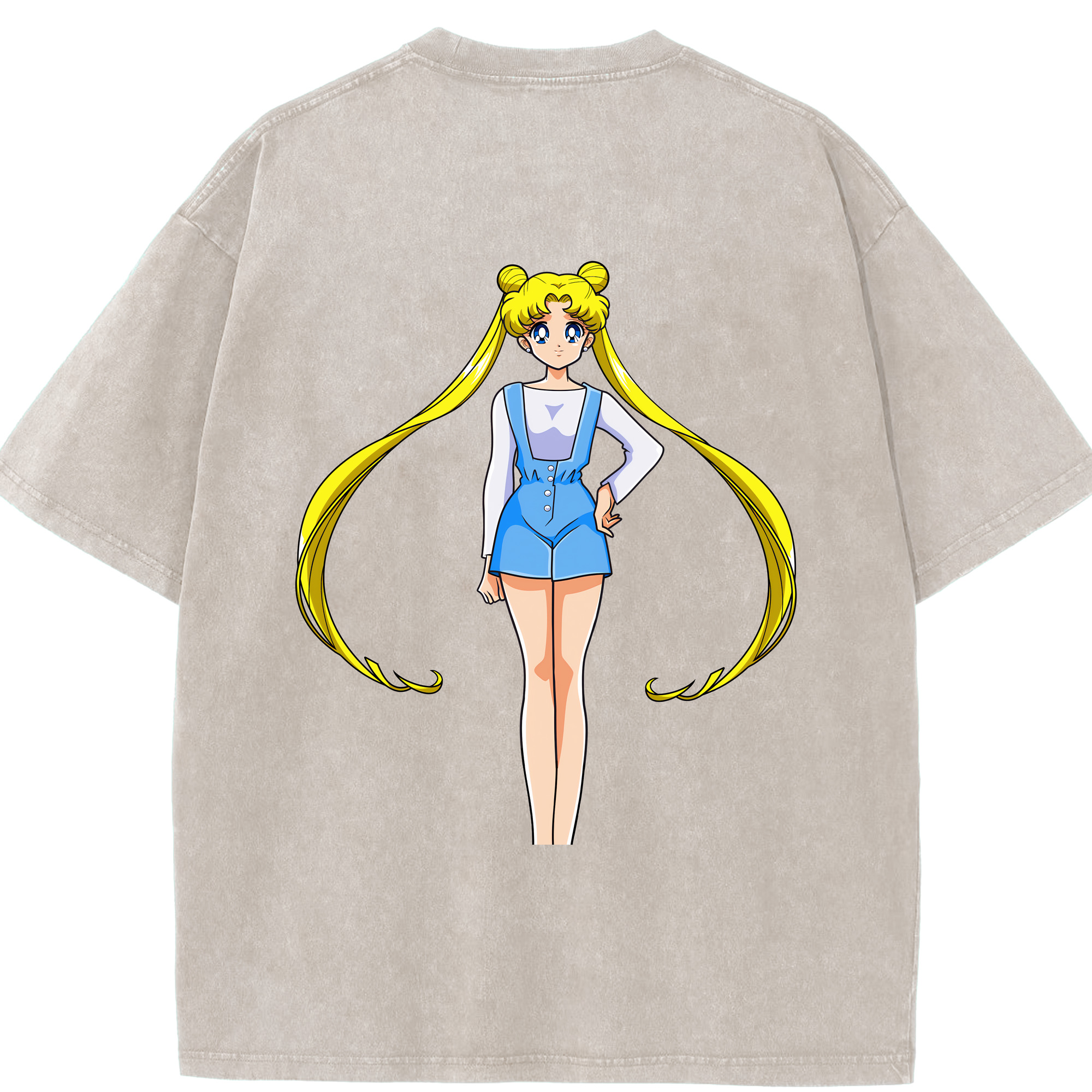 （画像用） 美少女戦士セーラームーン 愛野 美奈子 あいの みなこ Sailor Moon Aino Minako 綿100% ヴィンテージ風 半袖Tシャツ（背面プリント）