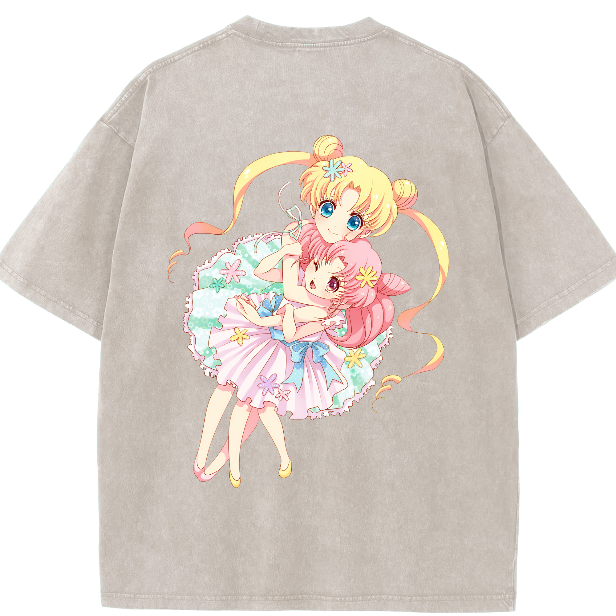 （画像用） 美少女戦士セーラームーン 愛野 美奈子 あいの みなこ Sailor Moon Aino Minako 綿100% ヴィンテージ風 半袖Tシャツ（背面プリント）