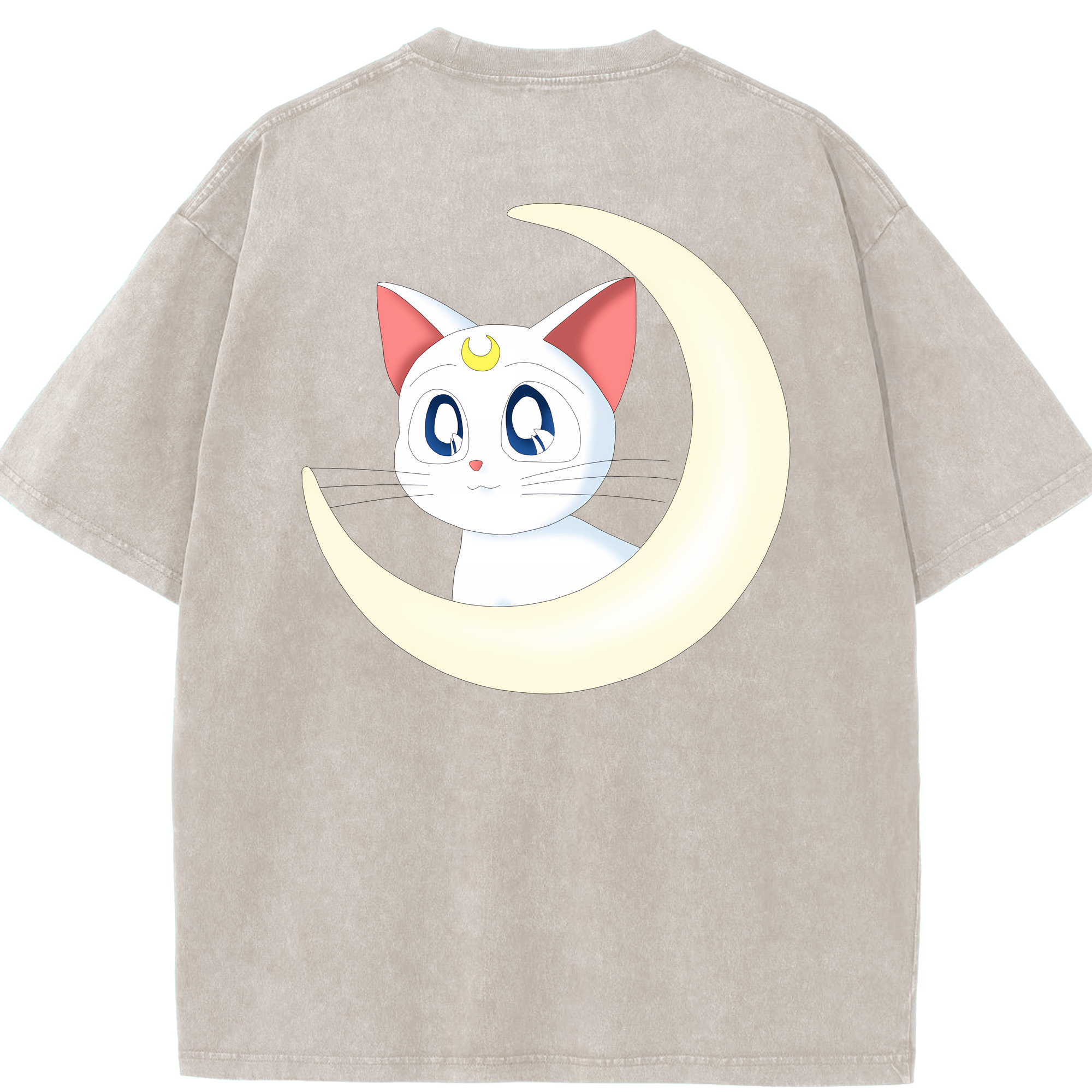 （画像用） 美少女戦士セーラームーン Sailor Moon 綿100% ヴィンテージ風 半袖Tシャツ（背面プリント）