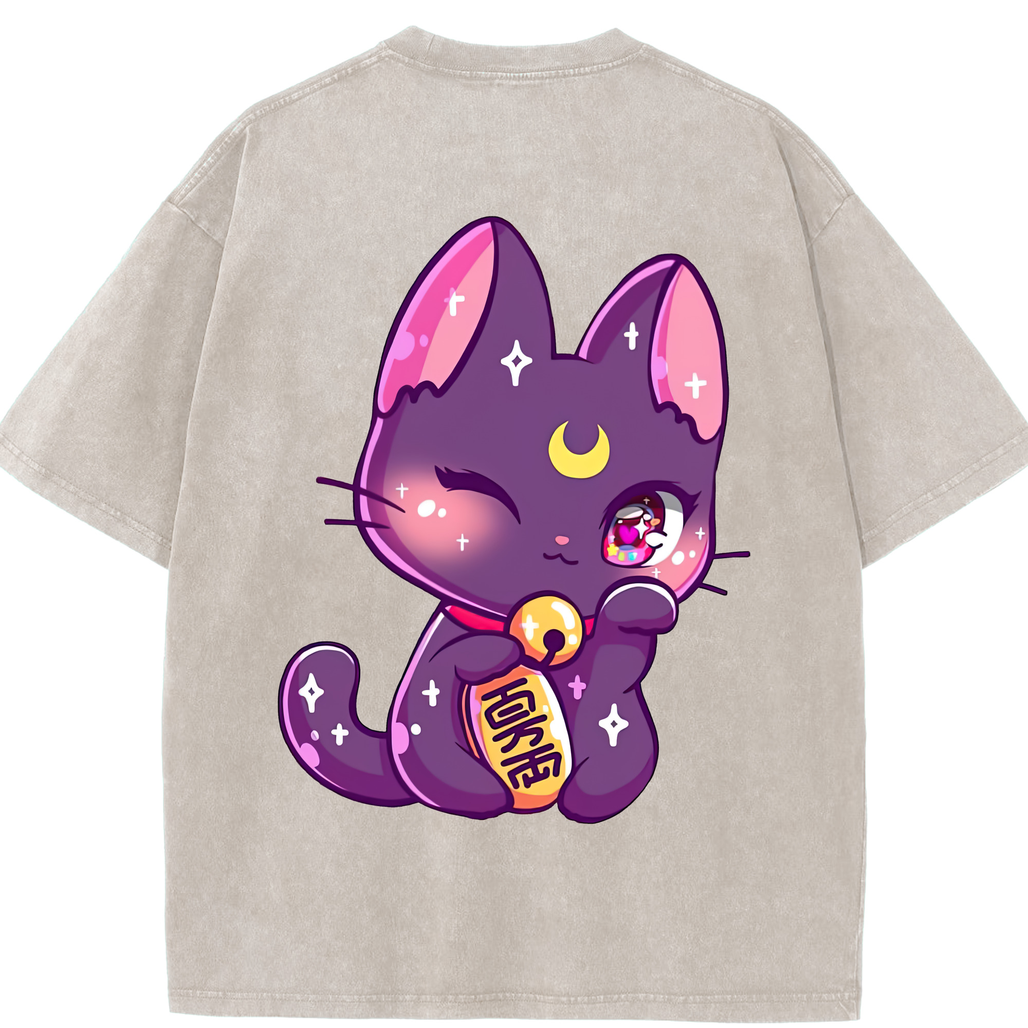 （画像用） 美少女戦士セーラームーン Sailor Moon 綿100% ヴィンテージ風 半袖Tシャツ（背面プリント）