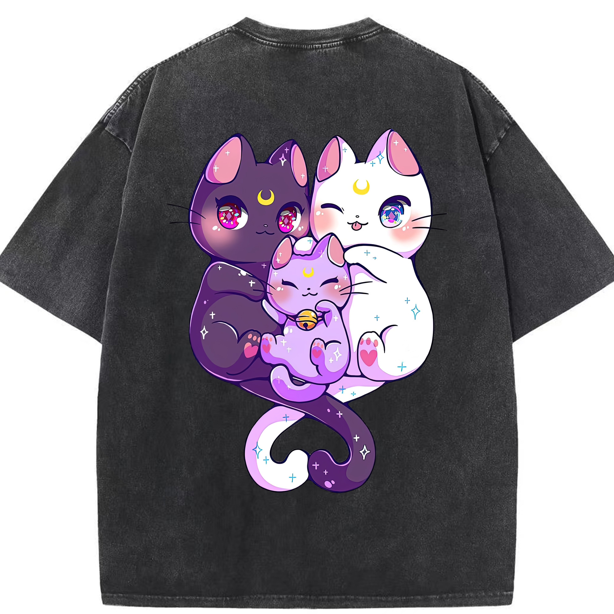 （画像用） 美少女戦士セーラームーン Sailor Moon 綿100% ヴィンテージ風 半袖Tシャツ（背面プリント）