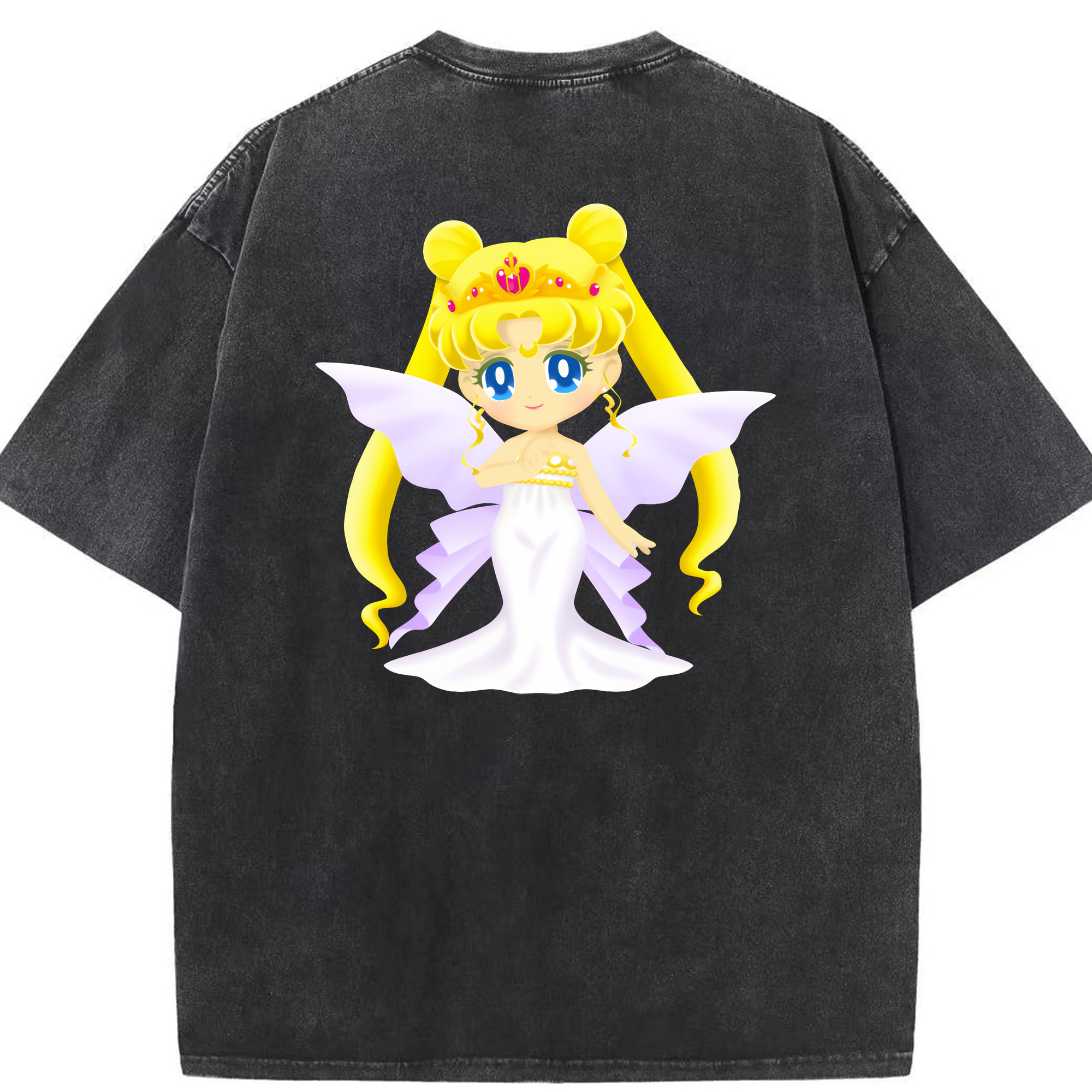 （画像用） 美少女戦士セーラームーン 愛野 美奈子 あいの みなこ Sailor Moon Aino Minako 綿100% ヴィンテージ風 半袖Tシャツ（背面プリント）