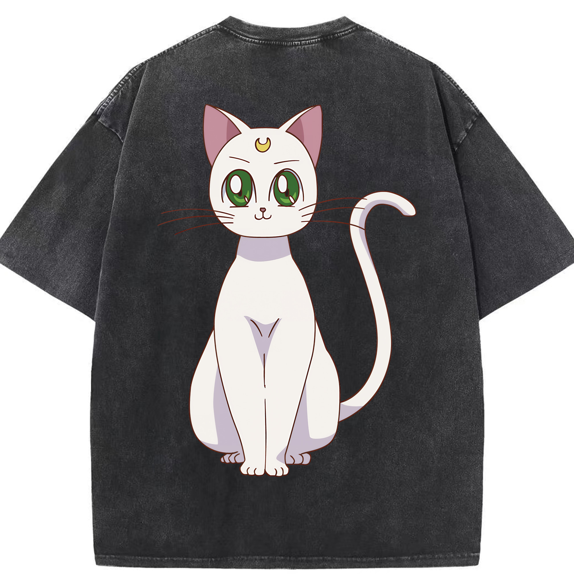 （画像用） 美少女戦士セーラームーン Sailor Moon 綿100% ヴィンテージ風 半袖Tシャツ（背面プリント）