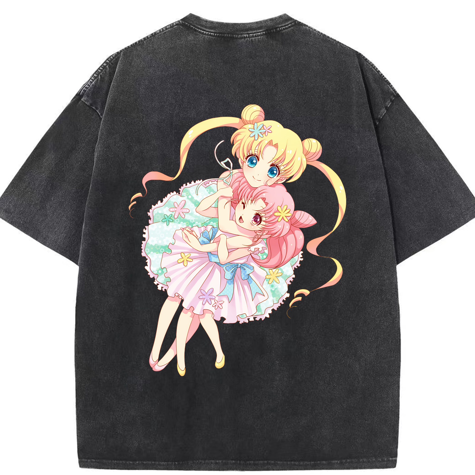 （画像用） 美少女戦士セーラームーン 愛野 美奈子 あいの みなこ Sailor Moon Aino Minako 綿100% ヴィンテージ風 半袖Tシャツ（背面プリント）