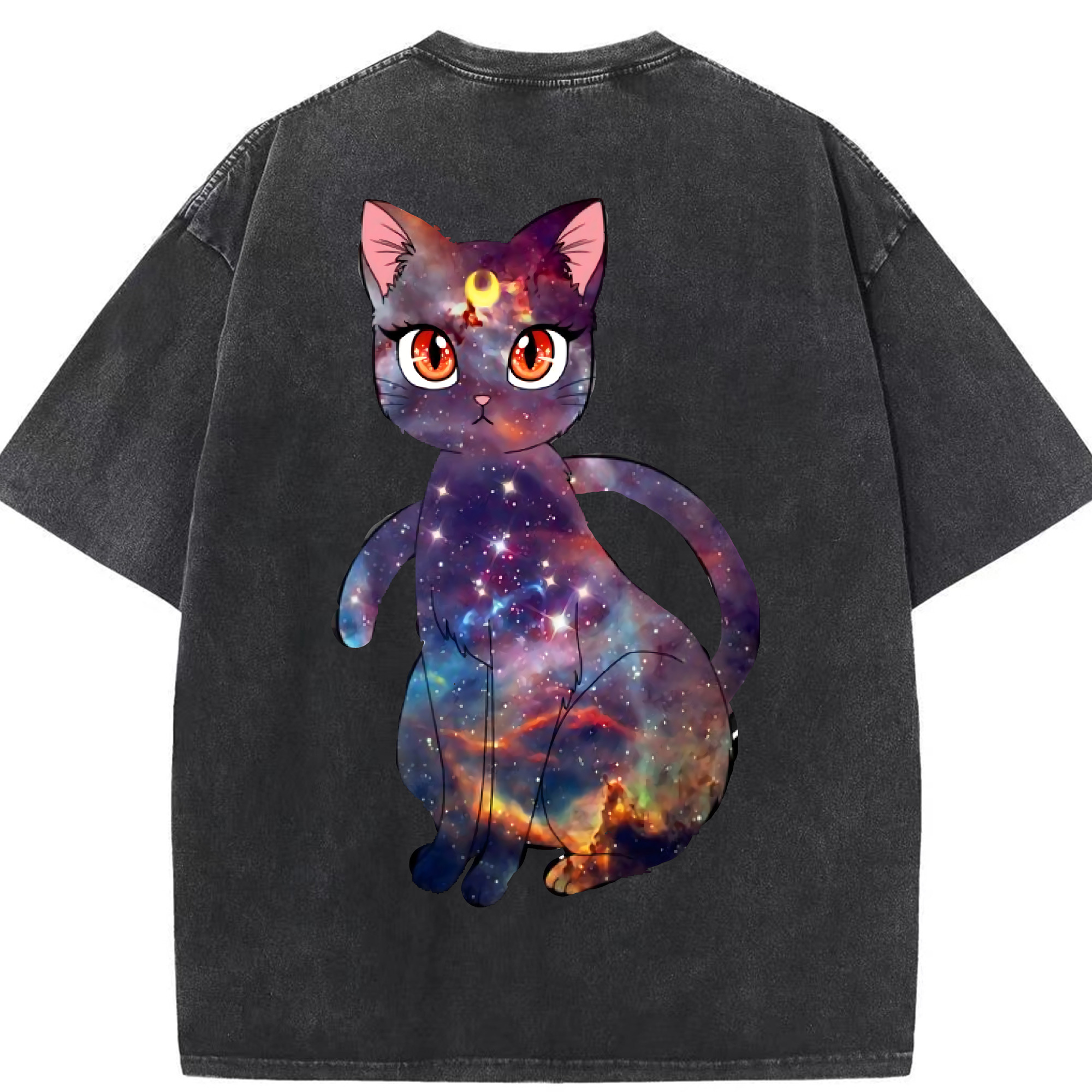 （画像用） 美少女戦士セーラームーン Sailor Moon 綿100% ヴィンテージ風 半袖Tシャツ（背面プリント）