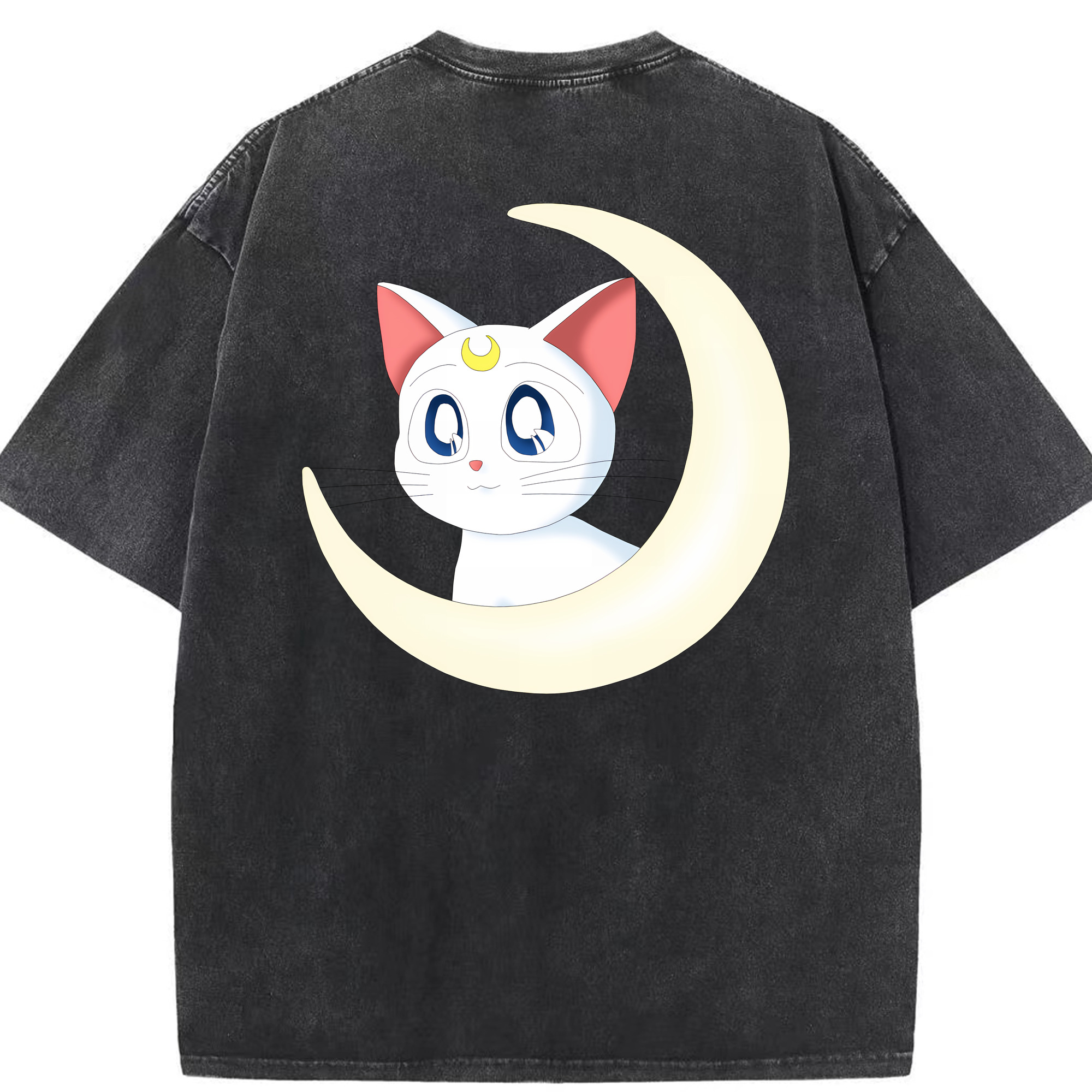 （画像用） 美少女戦士セーラームーン Sailor Moon 綿100% ヴィンテージ風 半袖Tシャツ（背面プリント）