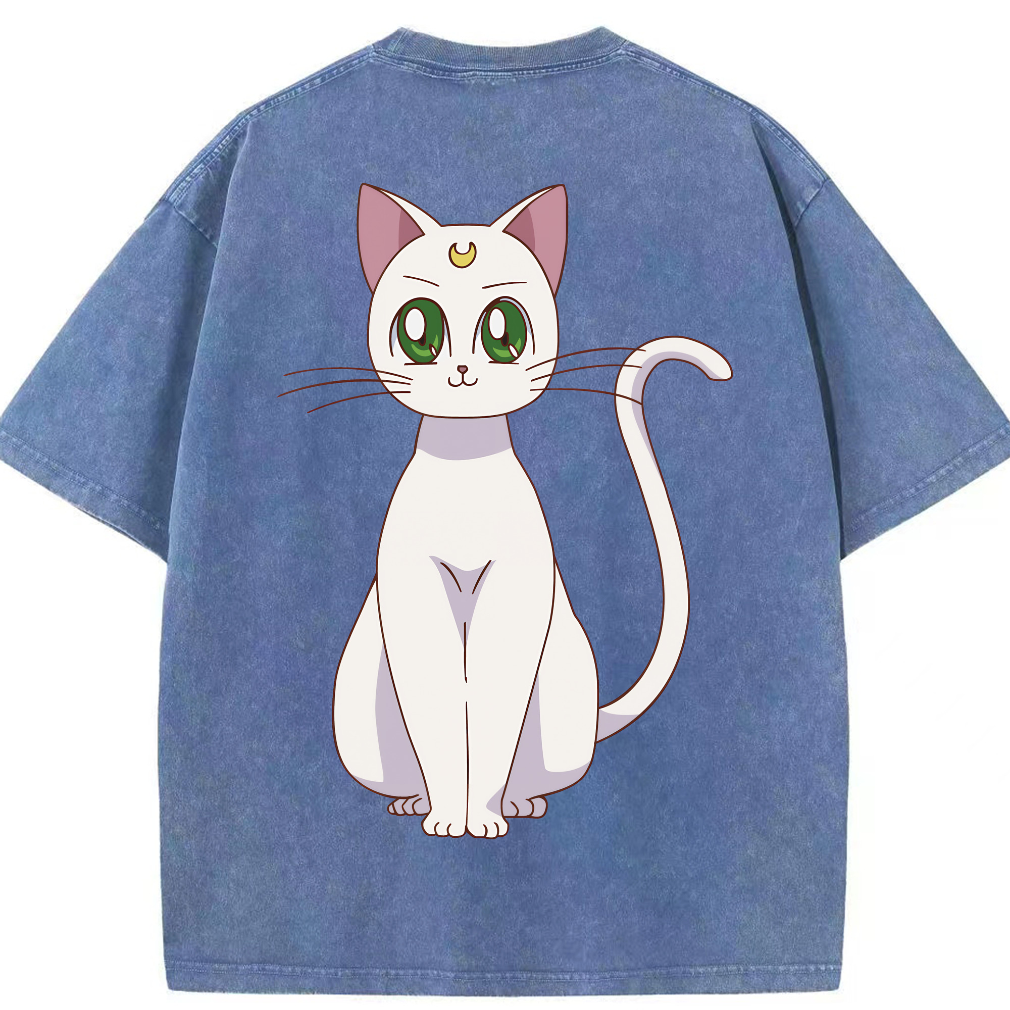 （画像用） 美少女戦士セーラームーン Sailor Moon 綿100% ヴィンテージ風 半袖Tシャツ（背面プリント）