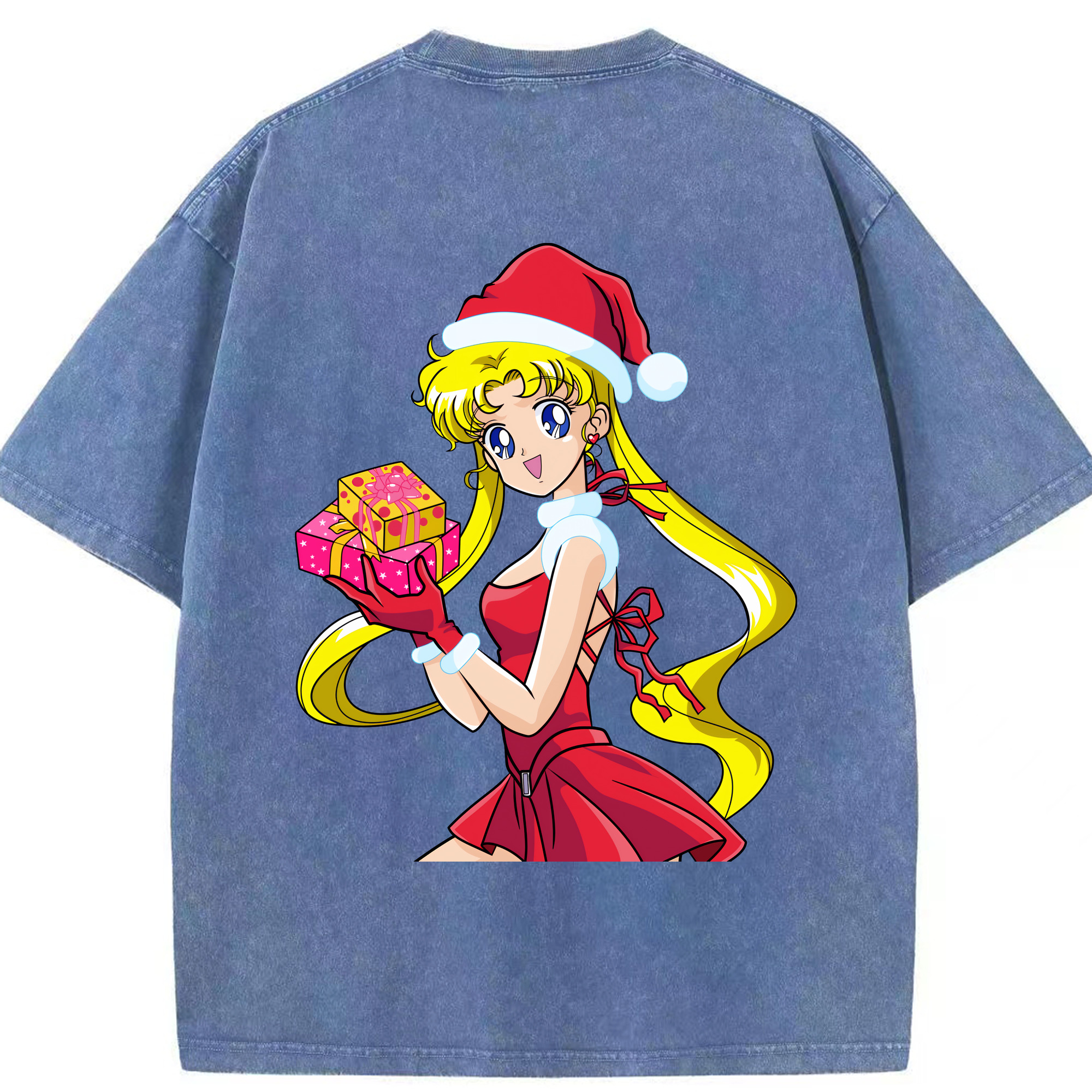 （画像用） 美少女戦士セーラームーン 月野 うさぎ つきの うさぎ Sailor Moon Tsukino Usagi 綿100% ヴィンテージ風 半袖Tシャツ（背面プリント）
