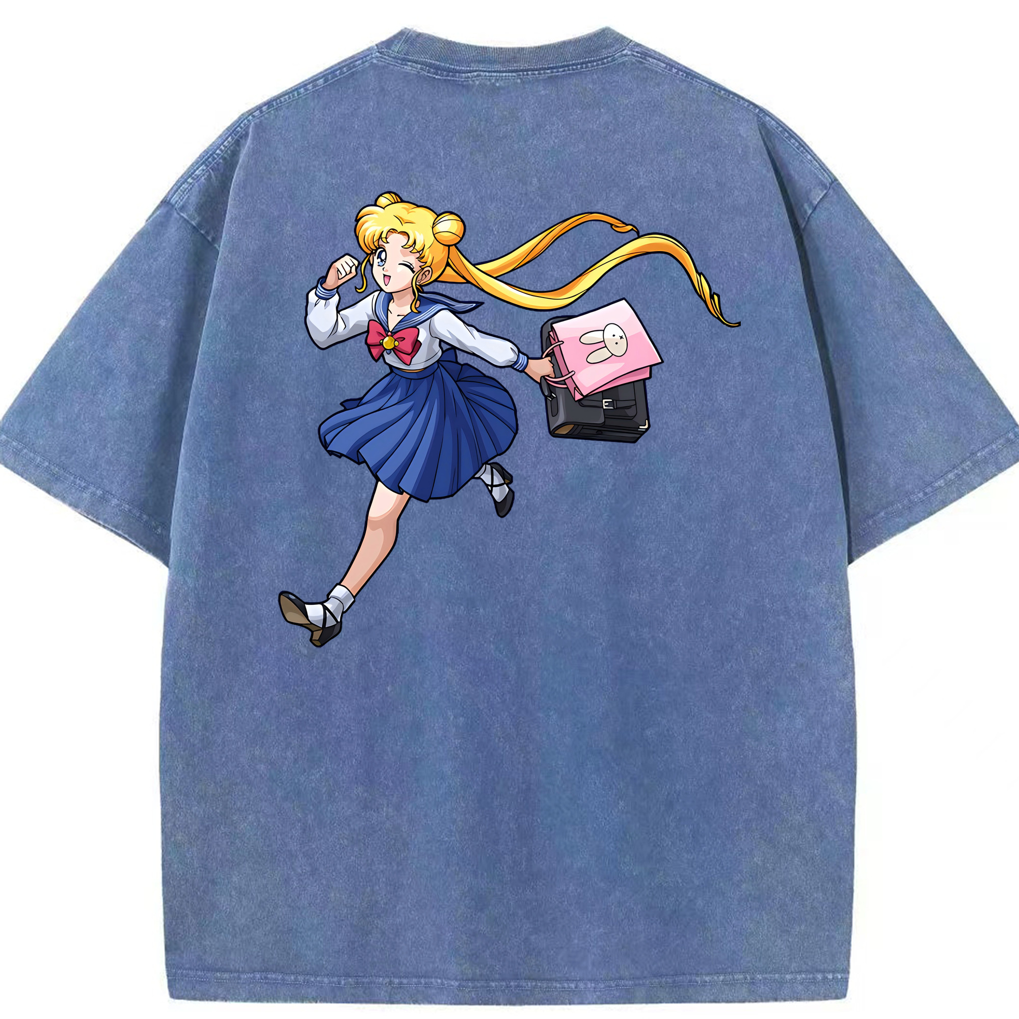 （画像用） 美少女戦士セーラームーン 愛野 美奈子 あいの みなこ Sailor Moon Aino Minako 綿100% ヴィンテージ風 半袖Tシャツ（背面プリント）