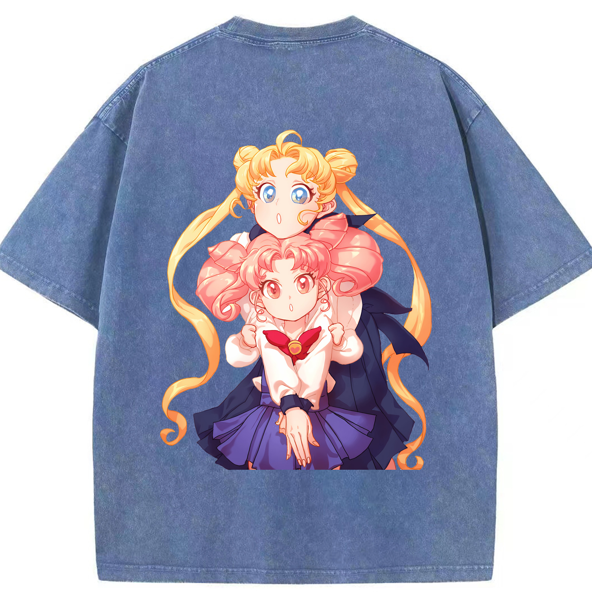 （画像用） 美少女戦士セーラームーン 愛野 美奈子 あいの みなこ Sailor Moon Aino Minako 綿100% ヴィンテージ風 半袖Tシャツ（背面プリント）