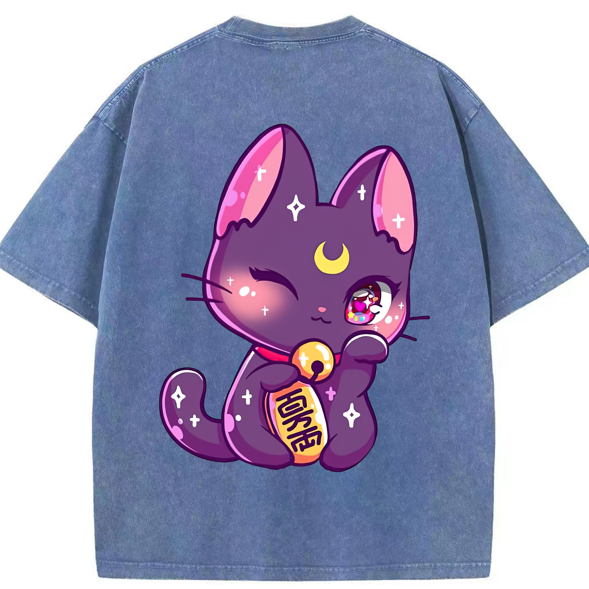 （画像用） 美少女戦士セーラームーン Sailor Moon 綿100% ヴィンテージ風 半袖Tシャツ（背面プリント）