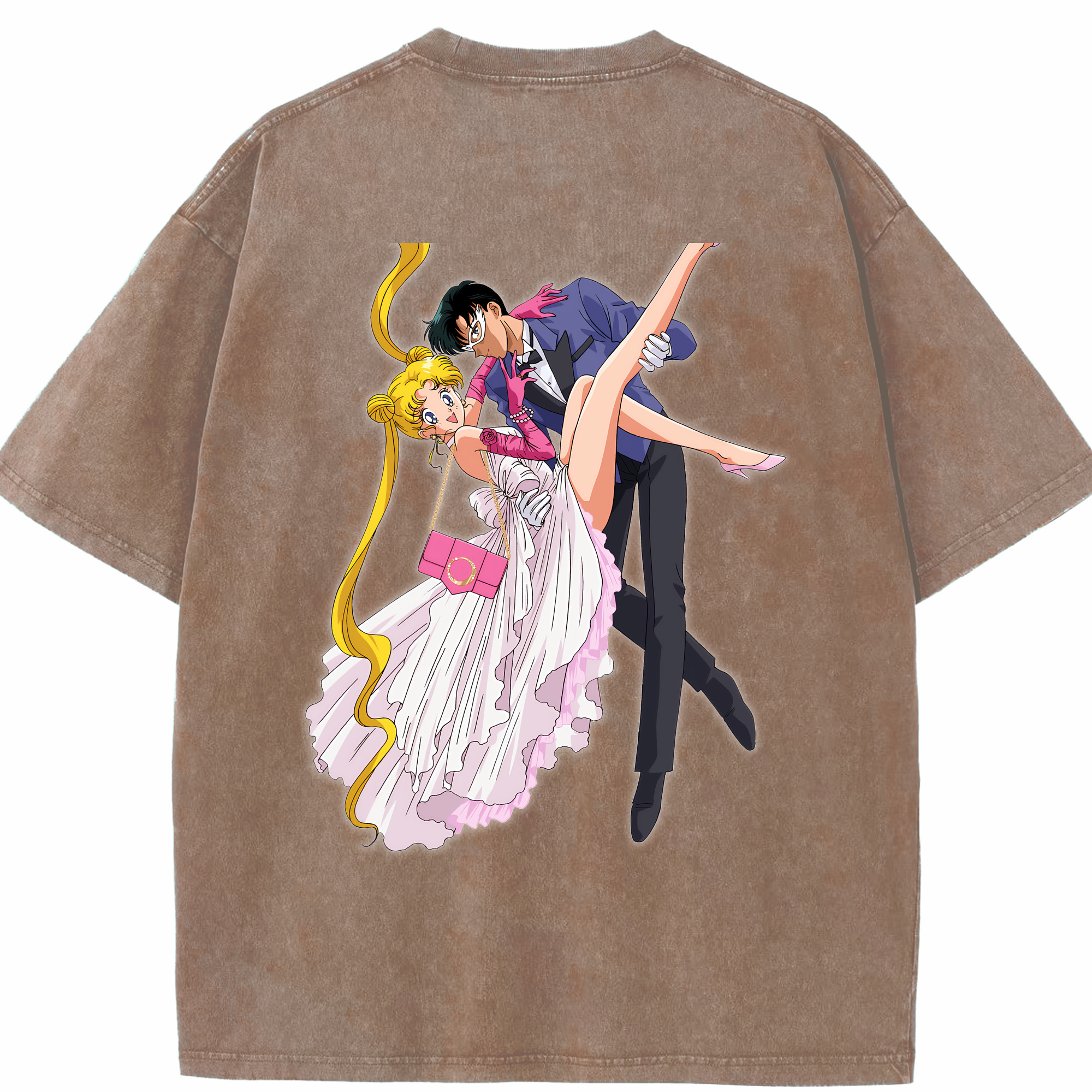 （画像用） 美少女戦士セーラームーン 愛野 美奈子 あいの みなこ Sailor Moon Aino Minako 綿100% ヴィンテージ風 半袖Tシャツ（背面プリント）