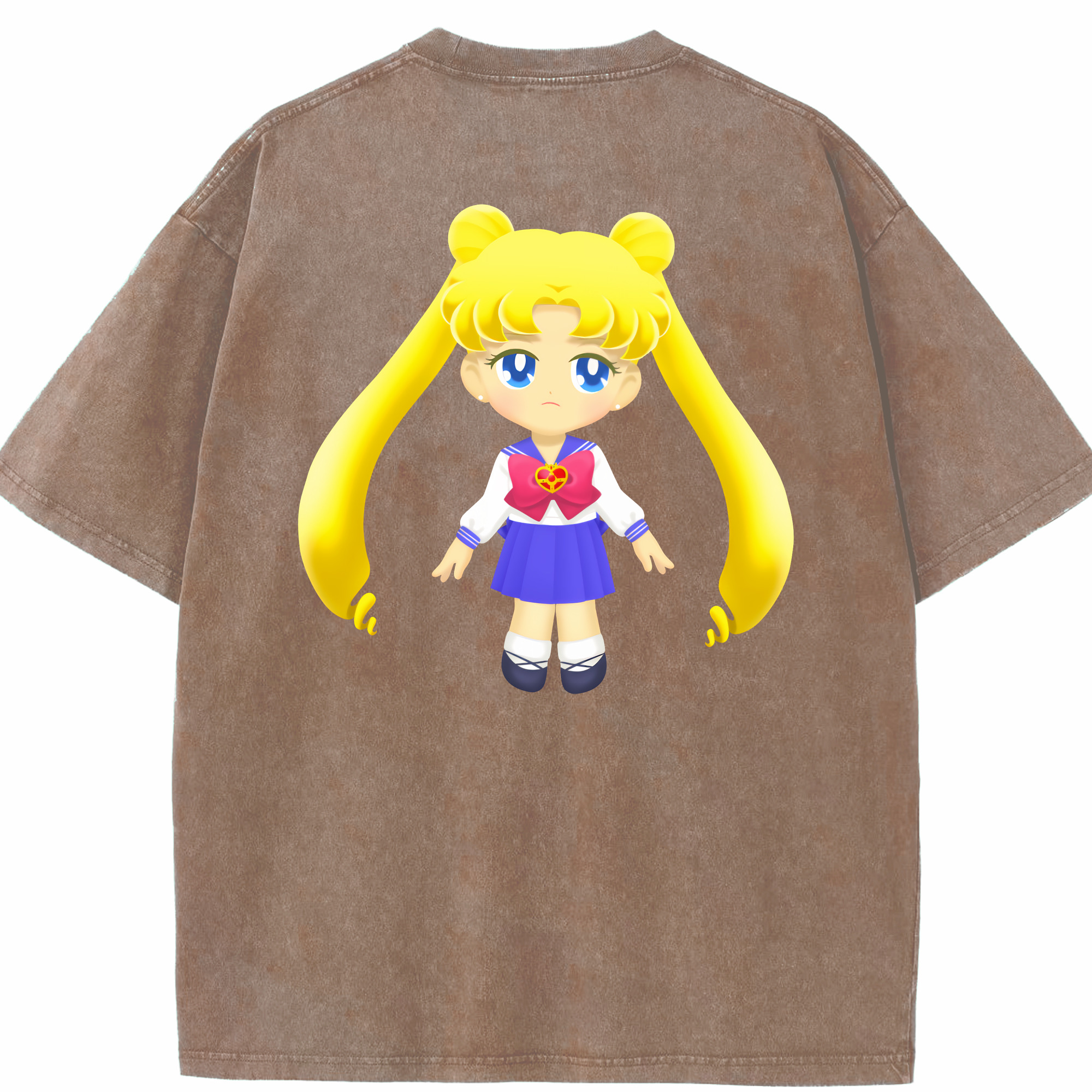（画像用） 美少女戦士セーラームーン 愛野 美奈子 あいの みなこ Sailor Moon Aino Minako 綿100% ヴィンテージ風 半袖Tシャツ（背面プリント）
