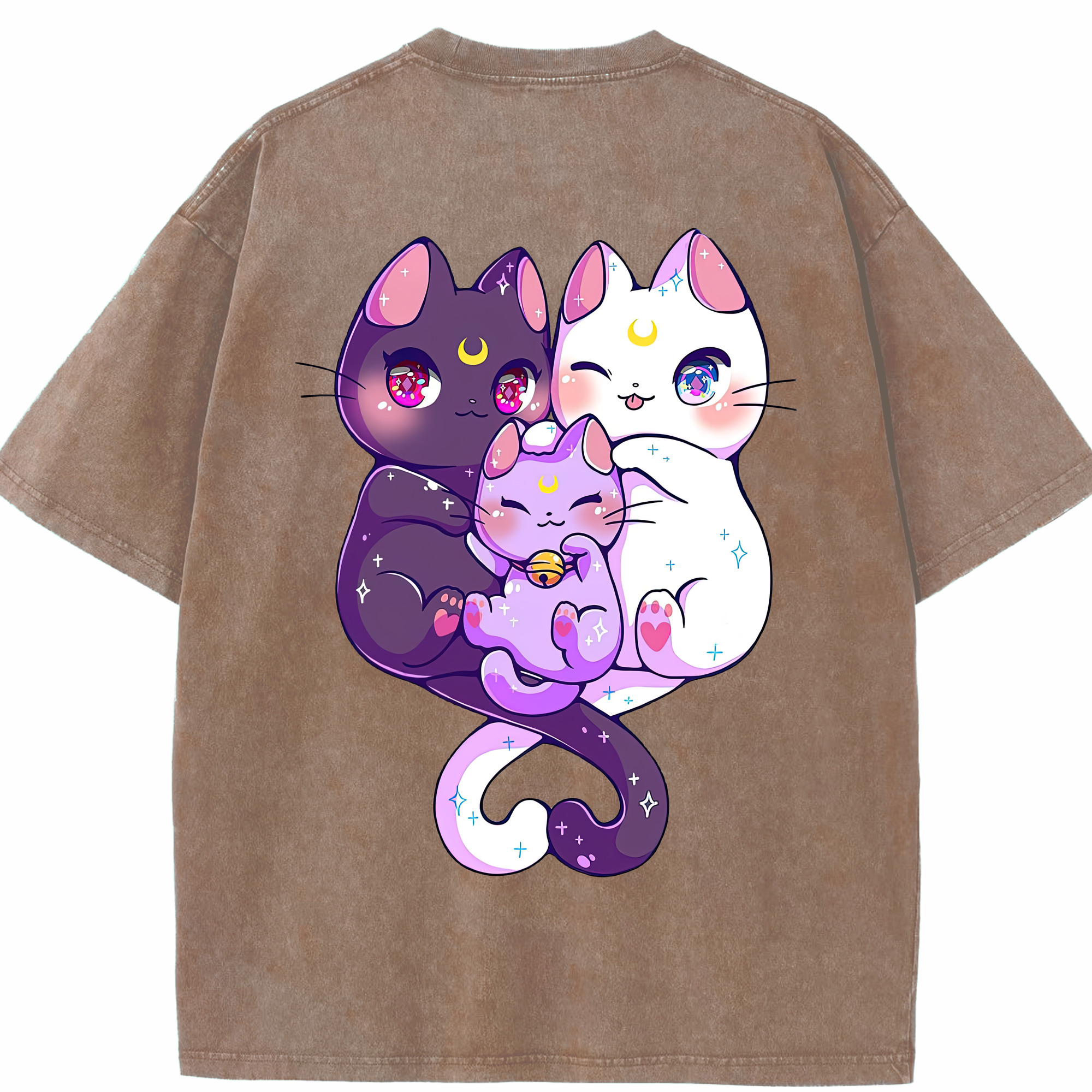 （画像用） 美少女戦士セーラームーン Sailor Moon 綿100% ヴィンテージ風 半袖Tシャツ（背面プリント）