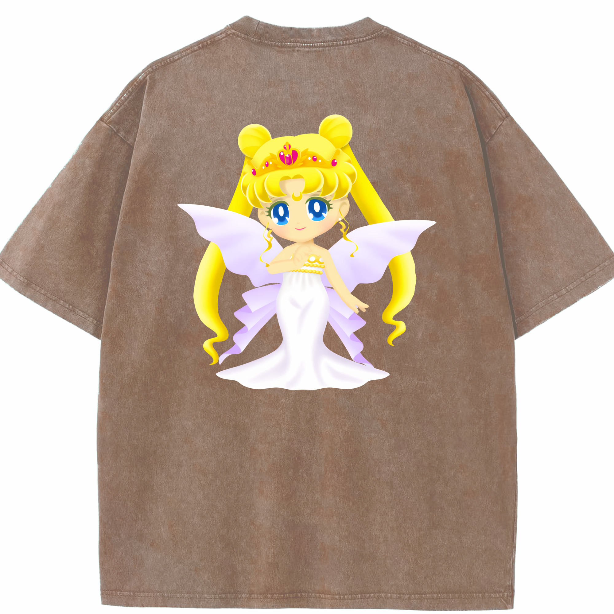 （画像用） 美少女戦士セーラームーン 愛野 美奈子 あいの みなこ Sailor Moon Aino Minako 綿100% ヴィンテージ風 半袖Tシャツ（背面プリント）
