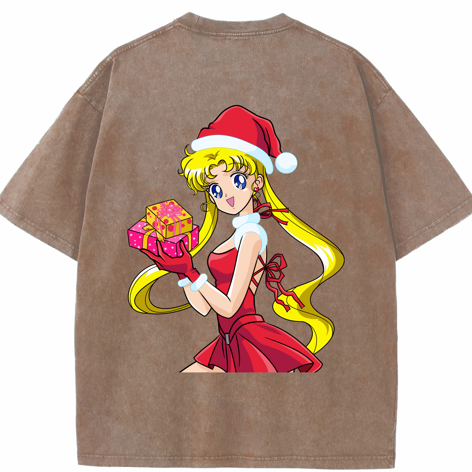 （画像用） 美少女戦士セーラームーン 月野 うさぎ つきの うさぎ Sailor Moon Tsukino Usagi 綿100% ヴィンテージ風 半袖Tシャツ（背面プリント）