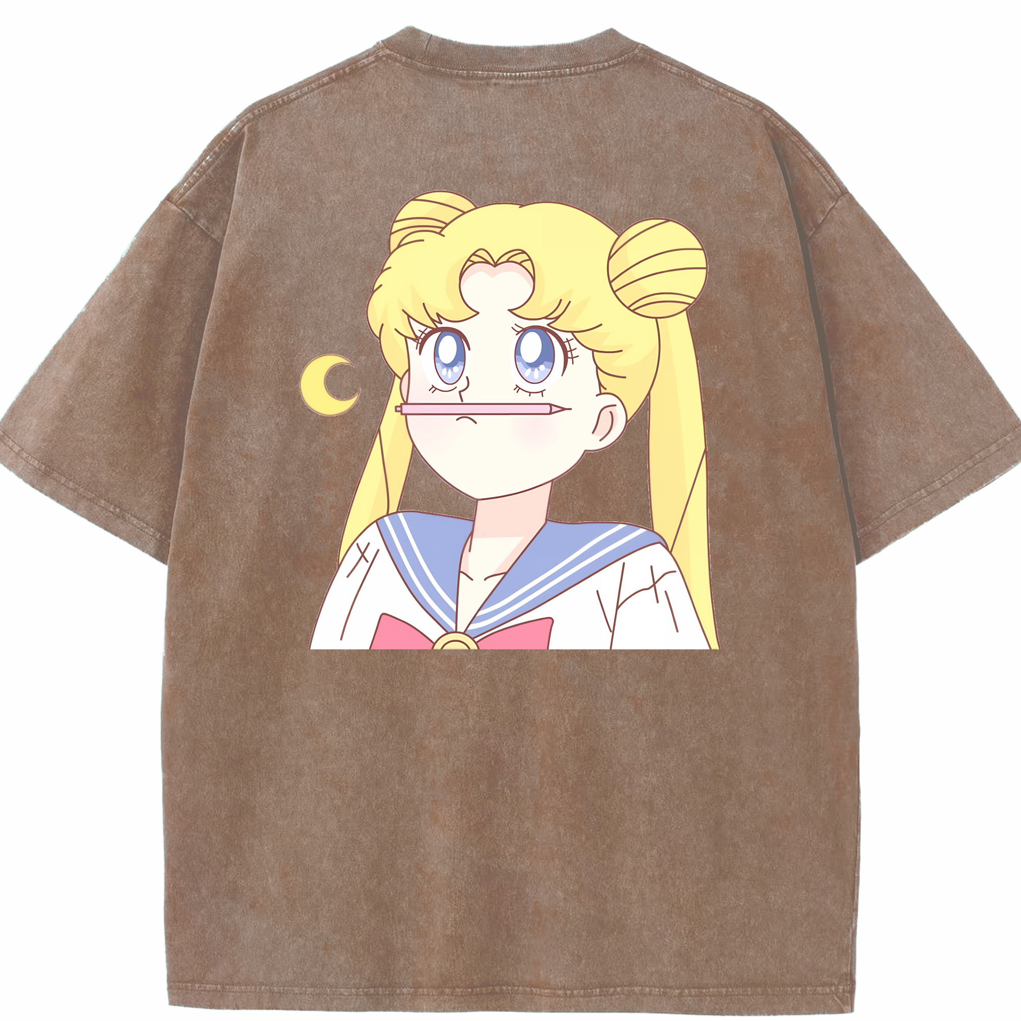 （画像用） 美少女戦士セーラームーン 愛野 美奈子 あいの みなこ Sailor Moon Aino Minako 綿100% ヴィンテージ風 半袖Tシャツ（背面プリント）