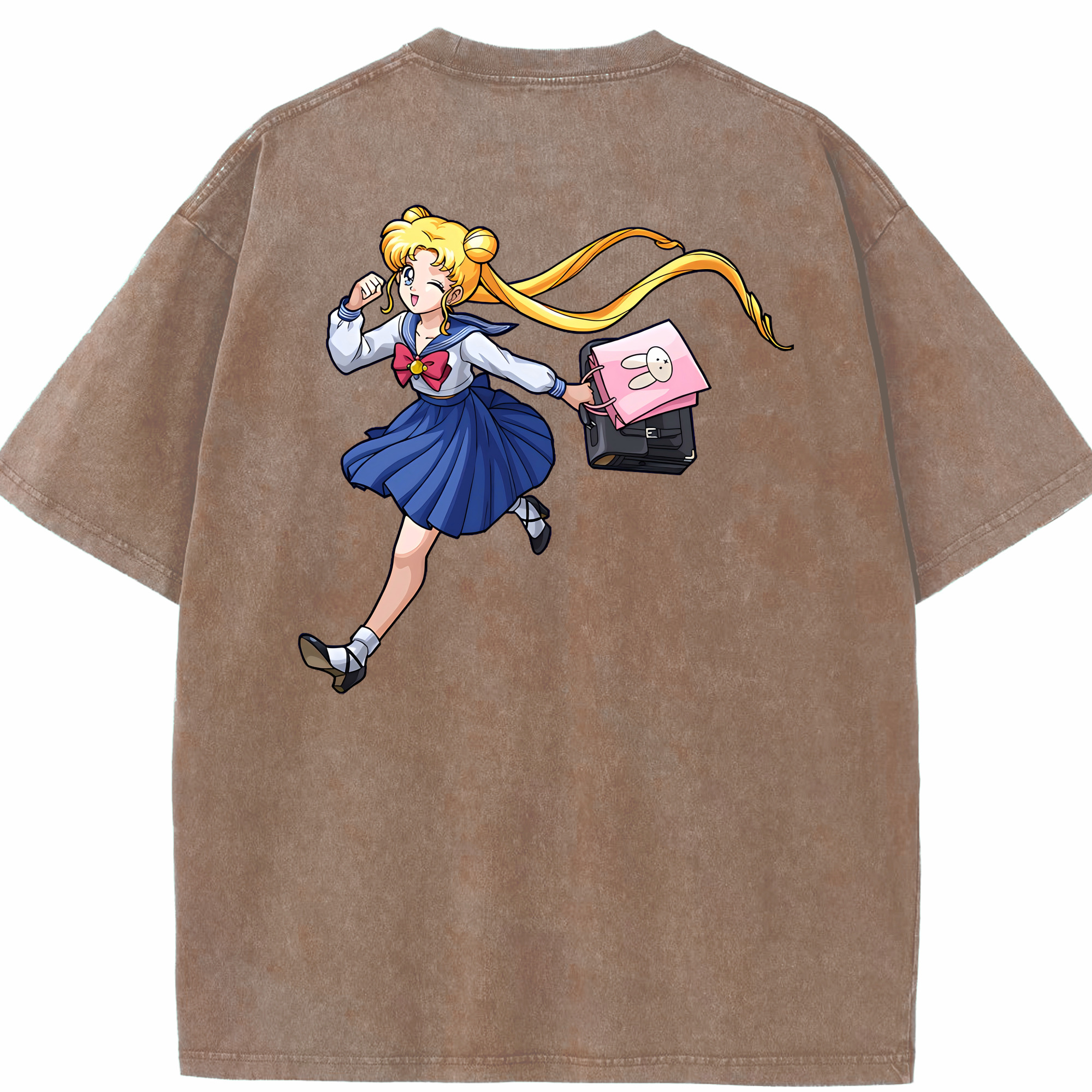 （画像用） 美少女戦士セーラームーン 愛野 美奈子 あいの みなこ Sailor Moon Aino Minako 綿100% ヴィンテージ風 半袖Tシャツ（背面プリント）