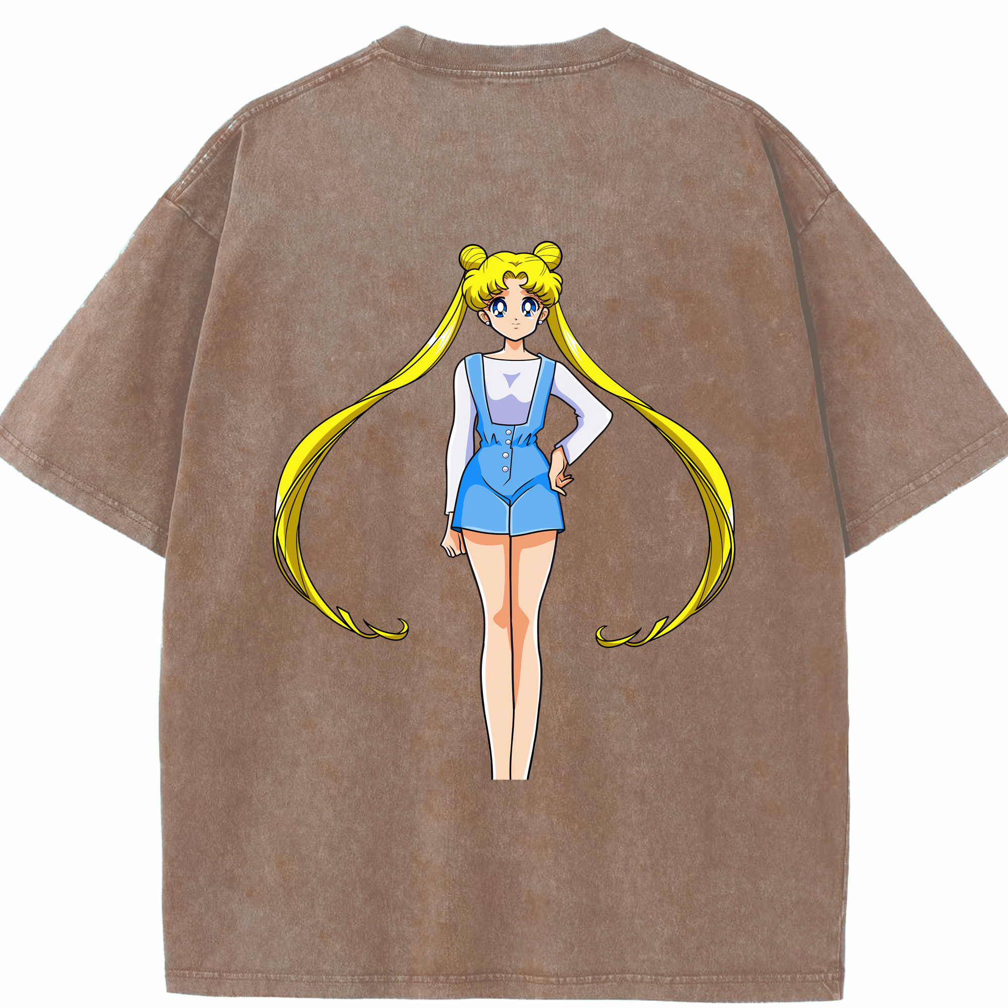 （画像用） 美少女戦士セーラームーン 愛野 美奈子 あいの みなこ Sailor Moon Aino Minako 綿100% ヴィンテージ風 半袖Tシャツ（背面プリント）