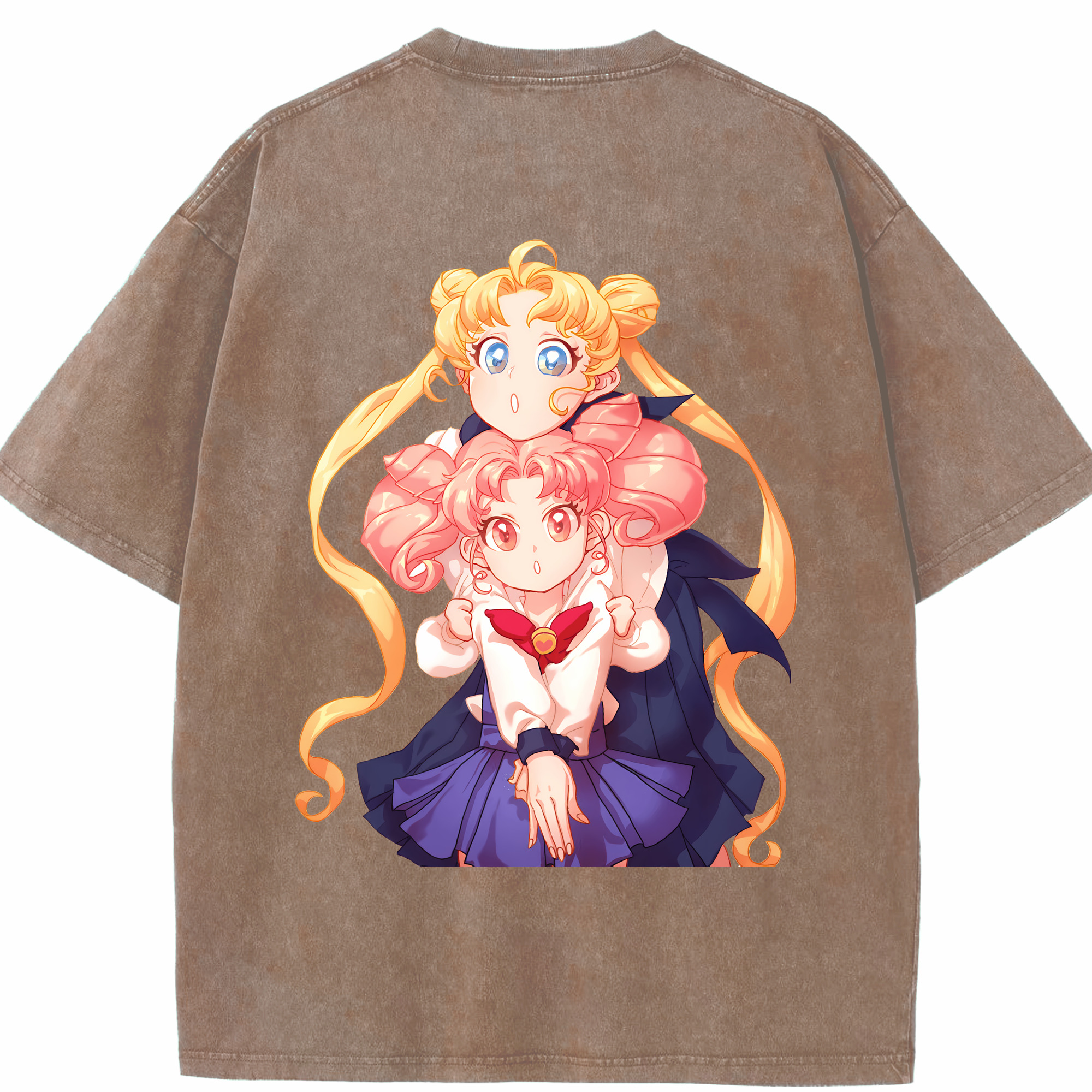 （画像用） 美少女戦士セーラームーン 愛野 美奈子 あいの みなこ Sailor Moon Aino Minako 綿100% ヴィンテージ風 半袖Tシャツ（背面プリント）