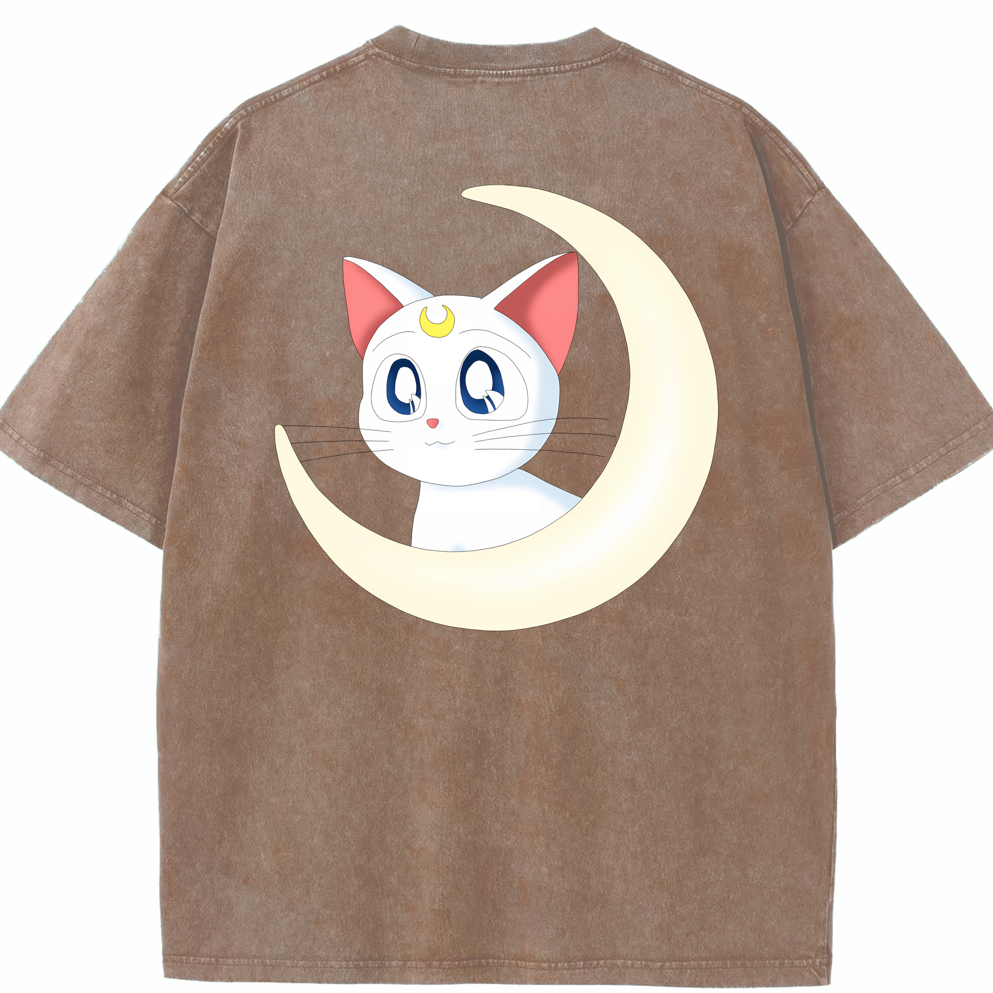 （画像用） 美少女戦士セーラームーン Sailor Moon 綿100% ヴィンテージ風 半袖Tシャツ（背面プリント）
