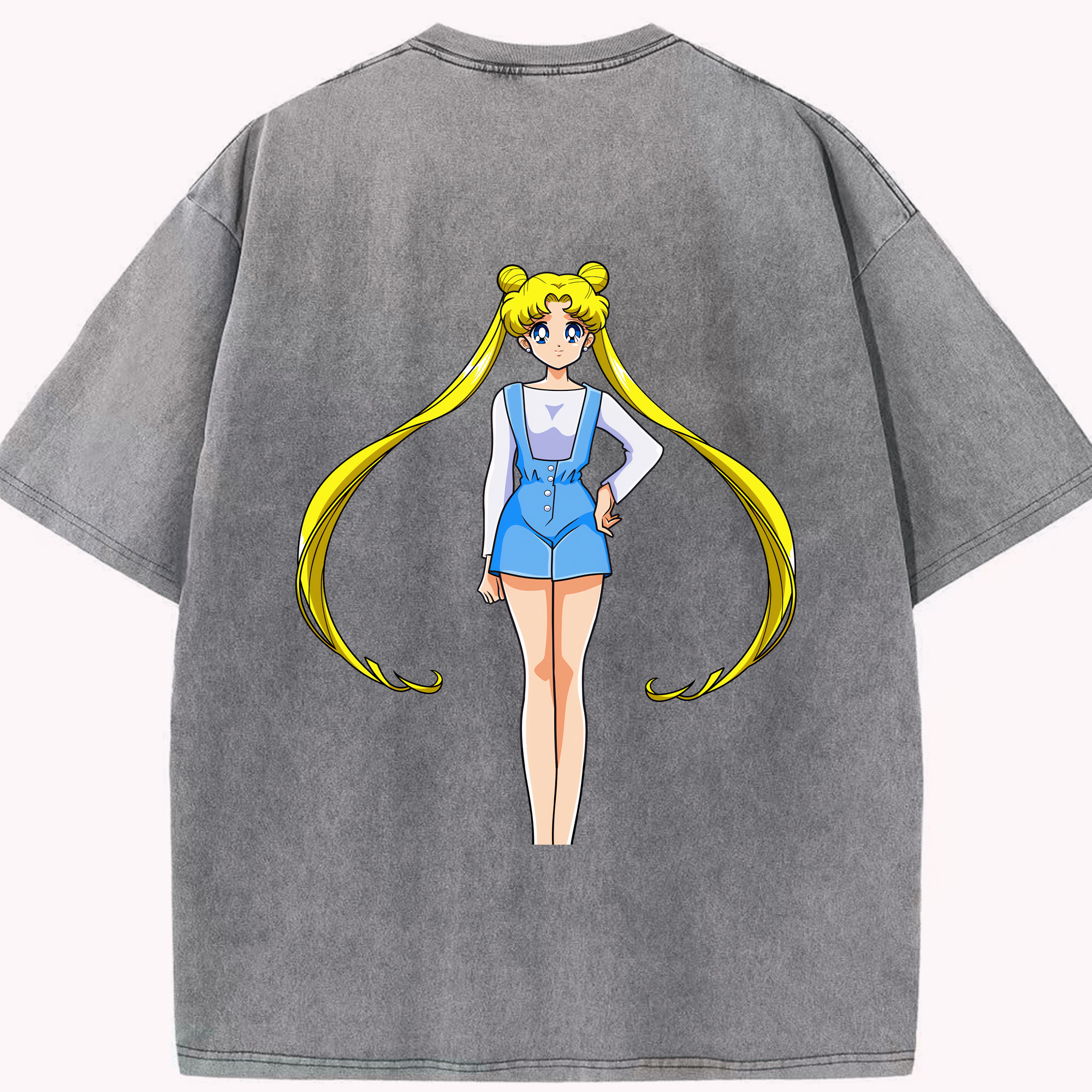（画像用） 美少女戦士セーラームーン 愛野 美奈子 あいの みなこ Sailor Moon Aino Minako 綿100% ヴィンテージ風 半袖Tシャツ（背面プリント）