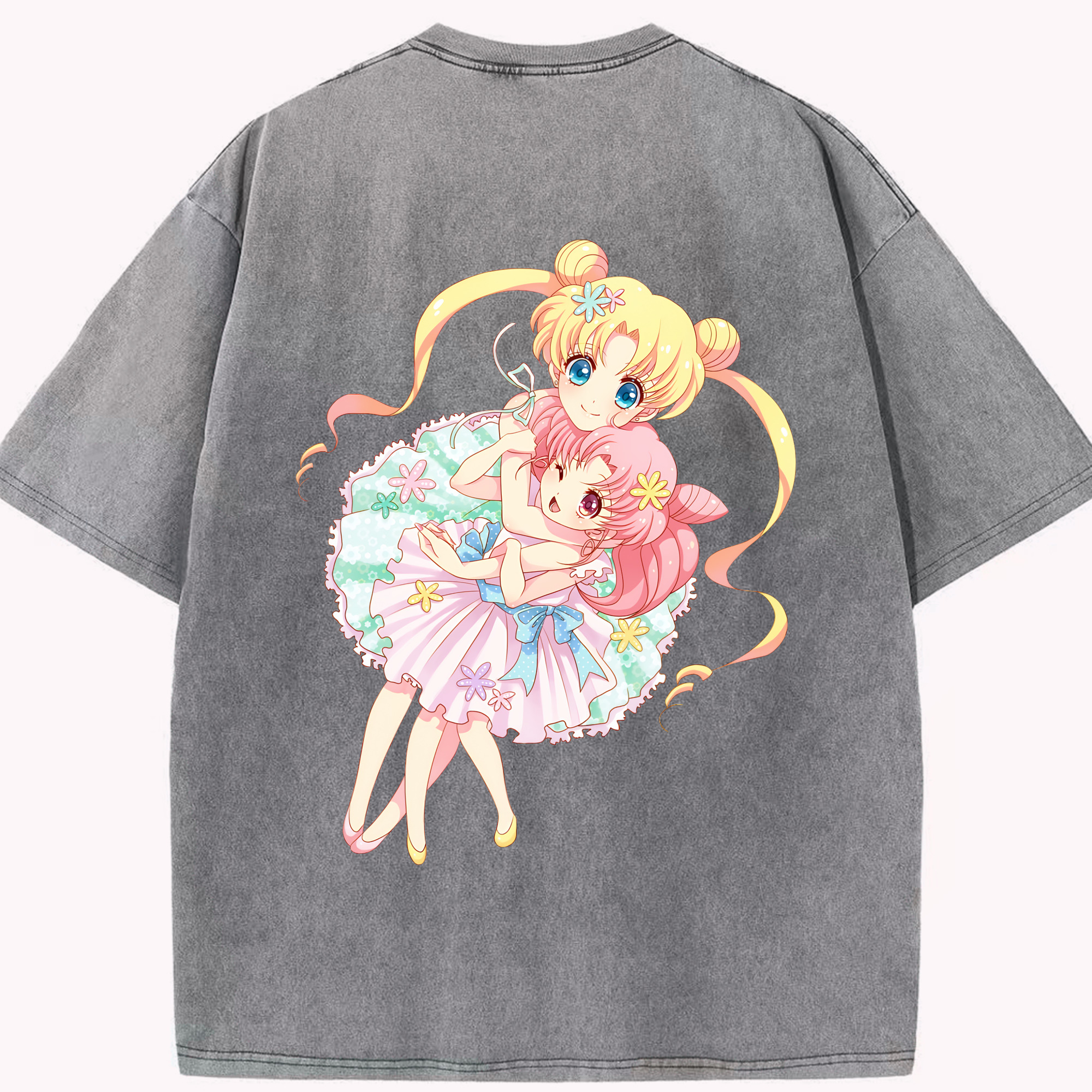 （画像用） 美少女戦士セーラームーン 愛野 美奈子 あいの みなこ Sailor Moon Aino Minako 綿100% ヴィンテージ風 半袖Tシャツ（背面プリント）