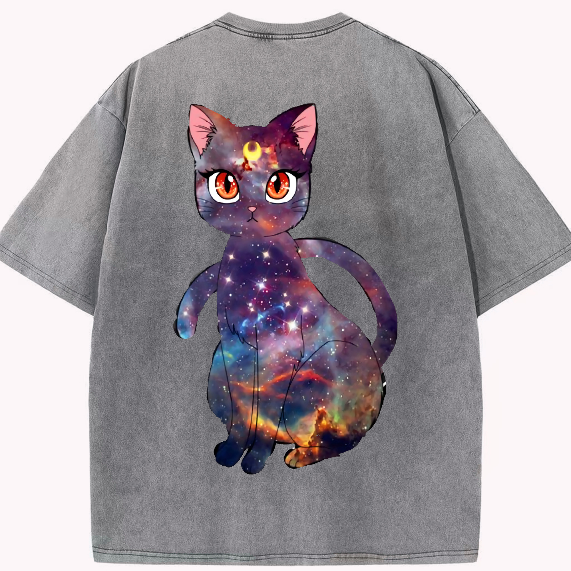 （画像用） 美少女戦士セーラームーン Sailor Moon 綿100% ヴィンテージ風 半袖Tシャツ（背面プリント）