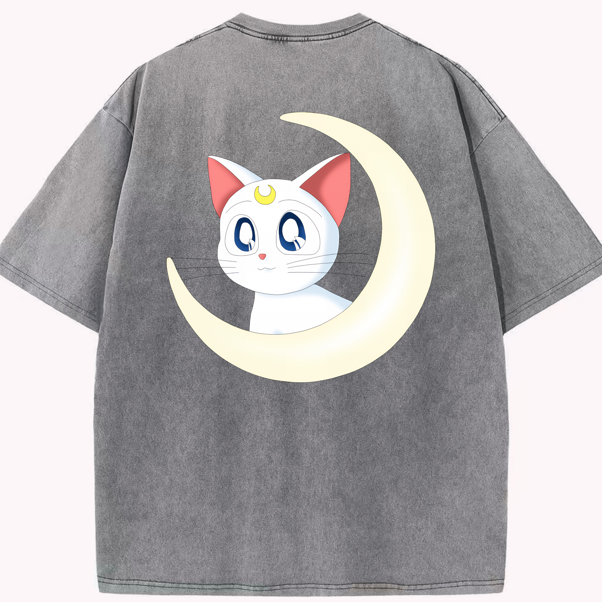 （画像用） 美少女戦士セーラームーン Sailor Moon 綿100% ヴィンテージ風 半袖Tシャツ（背面プリント）