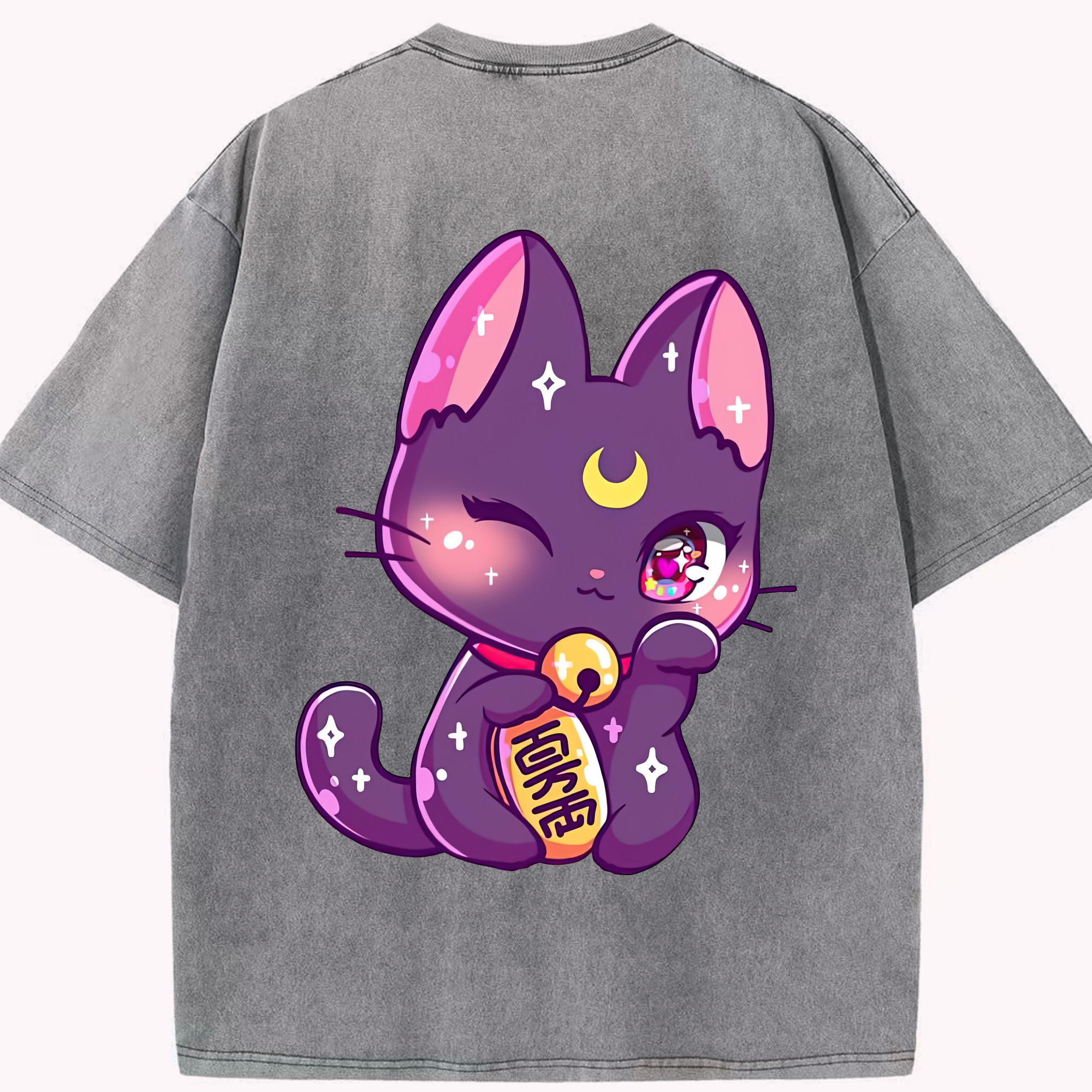 （画像用） 美少女戦士セーラームーン Sailor Moon 綿100% ヴィンテージ風 半袖Tシャツ（背面プリント）