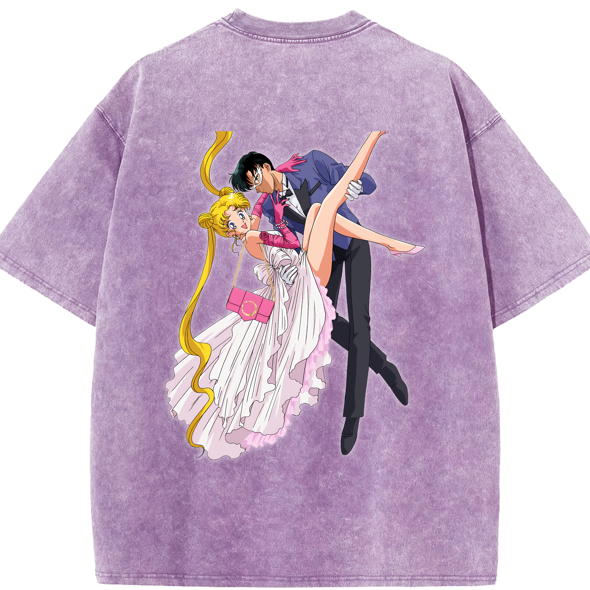 （画像用） 美少女戦士セーラームーン 愛野 美奈子 あいの みなこ Sailor Moon Aino Minako 綿100% ヴィンテージ風 半袖Tシャツ（背面プリント）