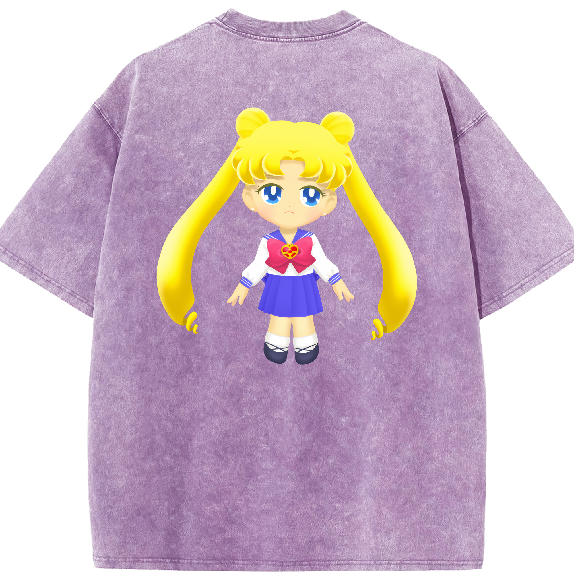 （画像用） 美少女戦士セーラームーン 愛野 美奈子 あいの みなこ Sailor Moon Aino Minako 綿100% ヴィンテージ風 半袖Tシャツ（背面プリント）