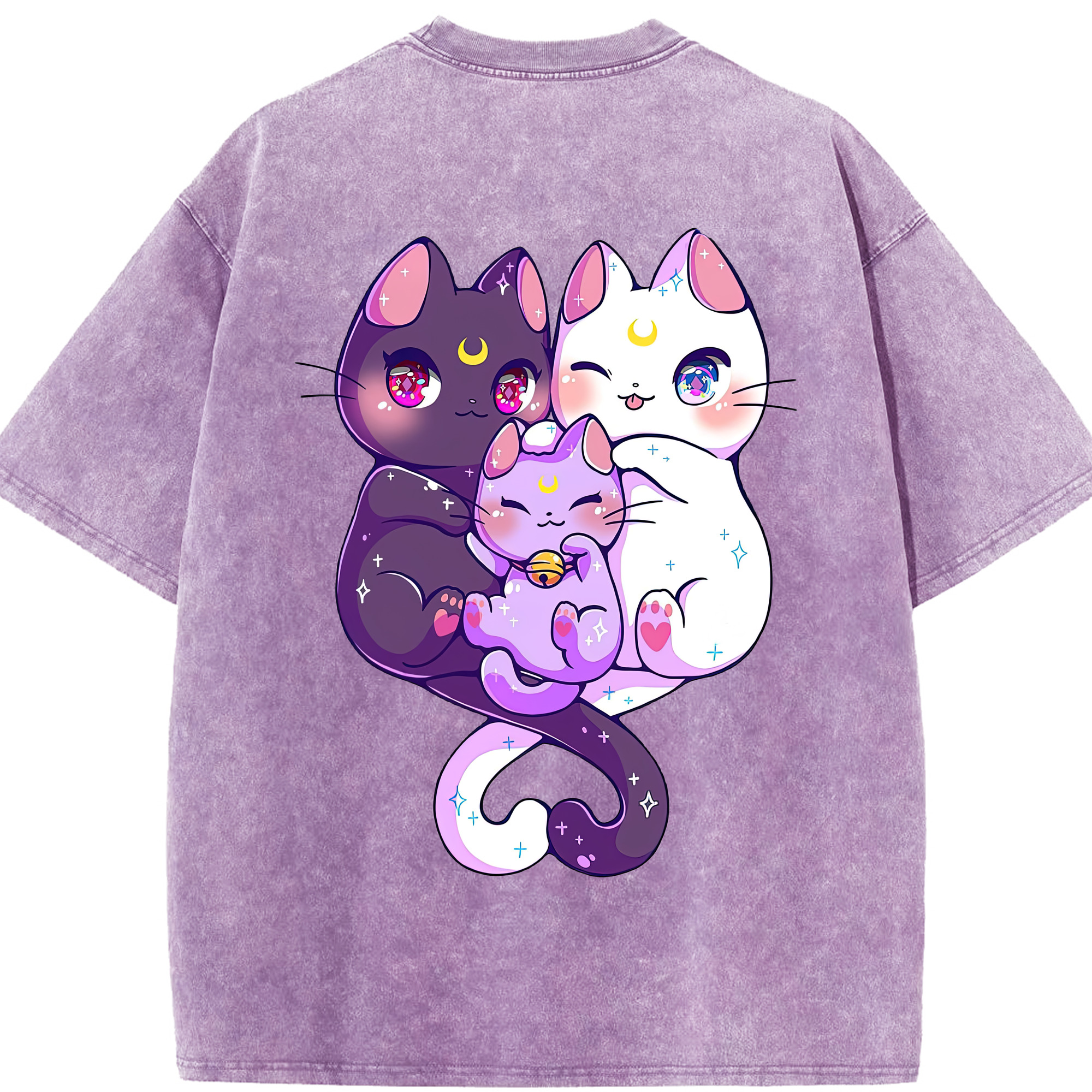 （画像用） 美少女戦士セーラームーン Sailor Moon 綿100% ヴィンテージ風 半袖Tシャツ（背面プリント）