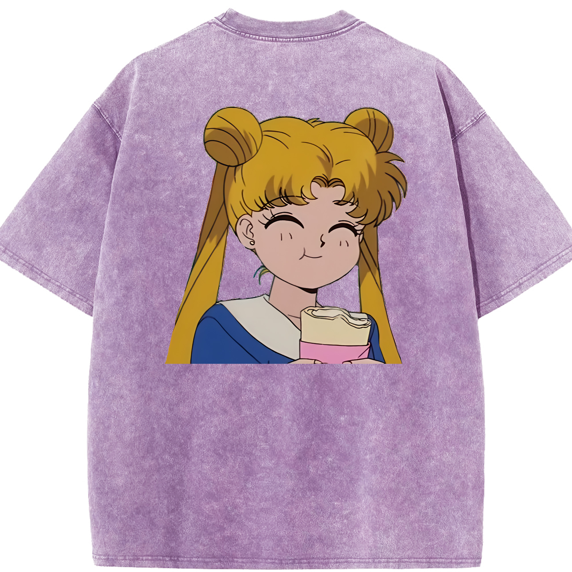 （画像用） 美少女戦士セーラームーン 愛野 美奈子 あいの みなこ Sailor Moon Aino Minako 綿100% ヴィンテージ風 半袖Tシャツ（背面プリント）