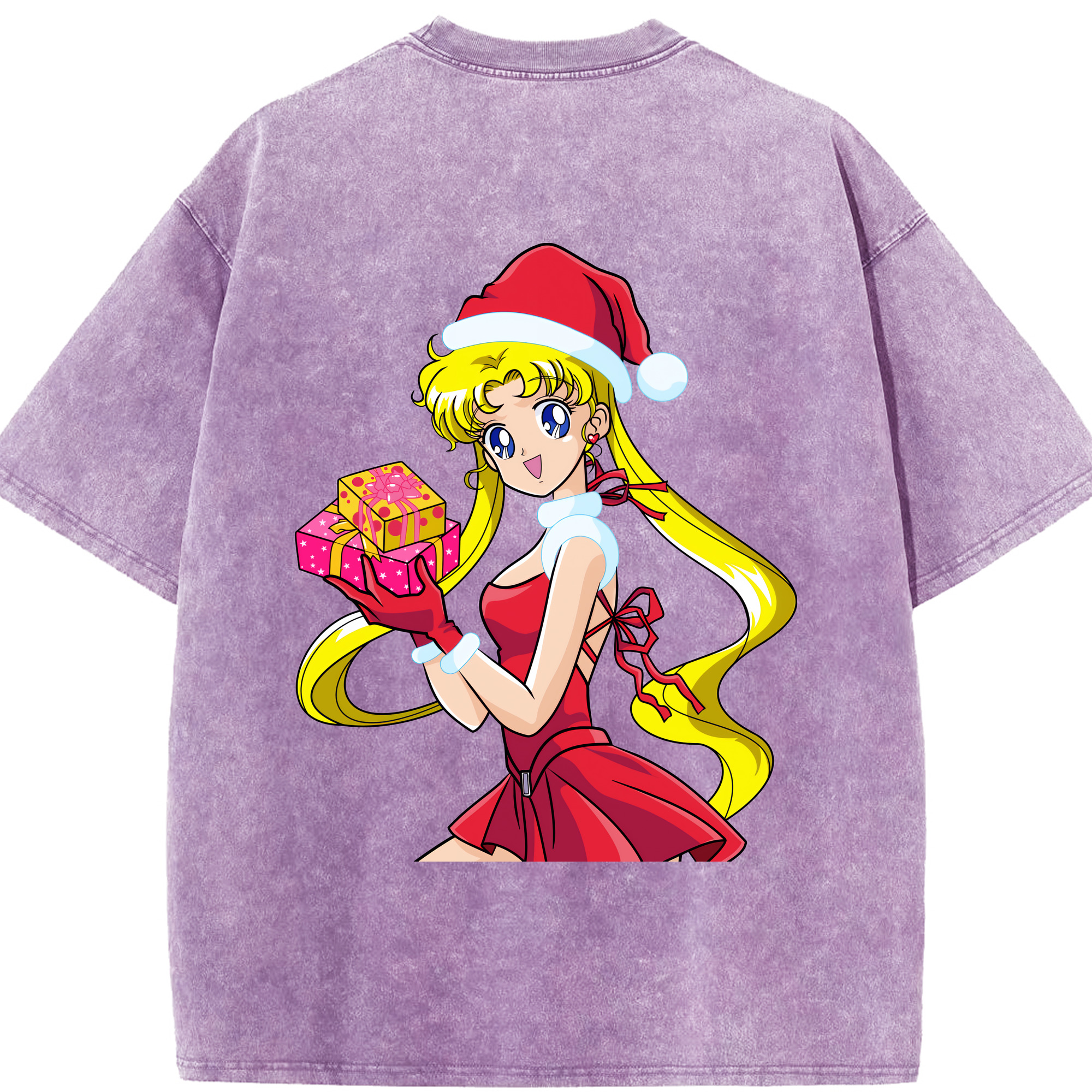 （画像用） 美少女戦士セーラームーン 月野 うさぎ つきの うさぎ Sailor Moon Tsukino Usagi 綿100% ヴィンテージ風 半袖Tシャツ（背面プリント）