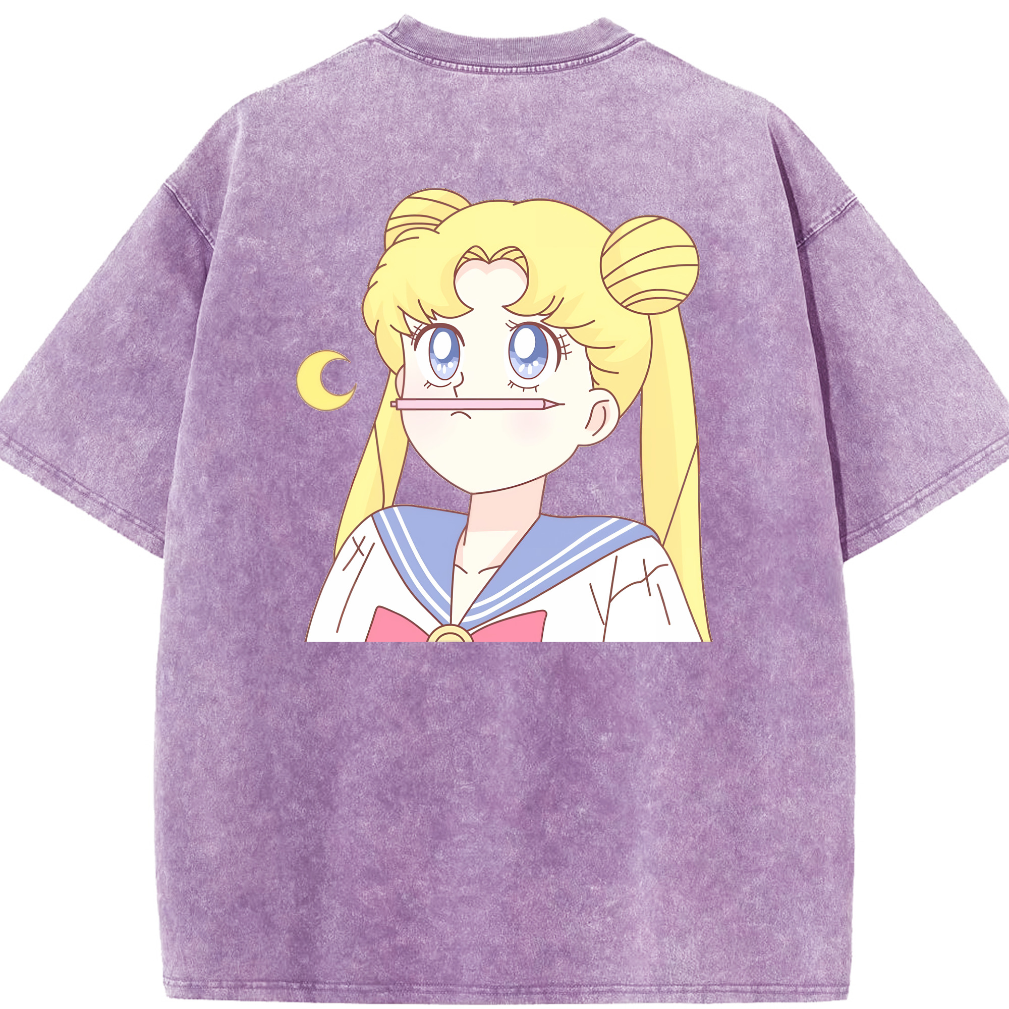 （画像用） 美少女戦士セーラームーン 愛野 美奈子 あいの みなこ Sailor Moon Aino Minako 綿100% ヴィンテージ風 半袖Tシャツ（背面プリント）