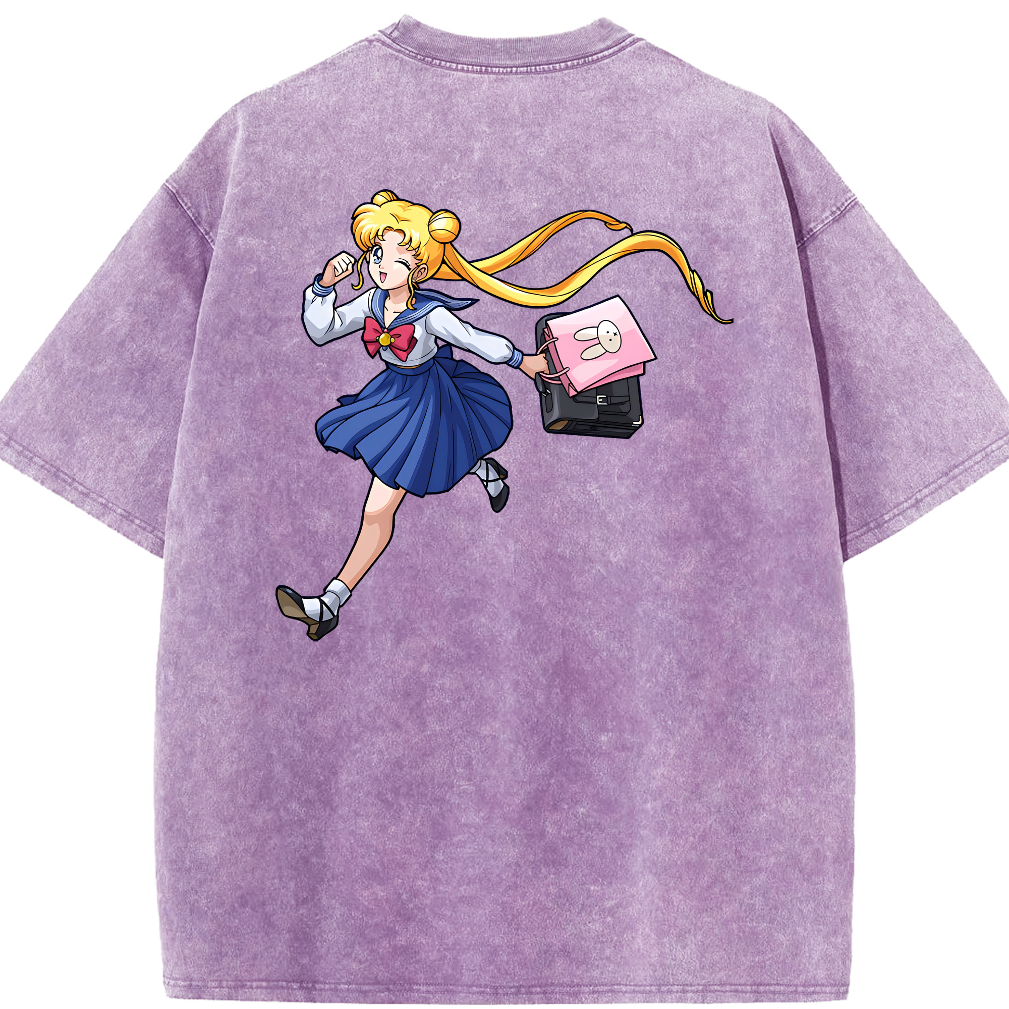 （画像用） 美少女戦士セーラームーン 愛野 美奈子 あいの みなこ Sailor Moon Aino Minako 綿100% ヴィンテージ風 半袖Tシャツ（背面プリント）