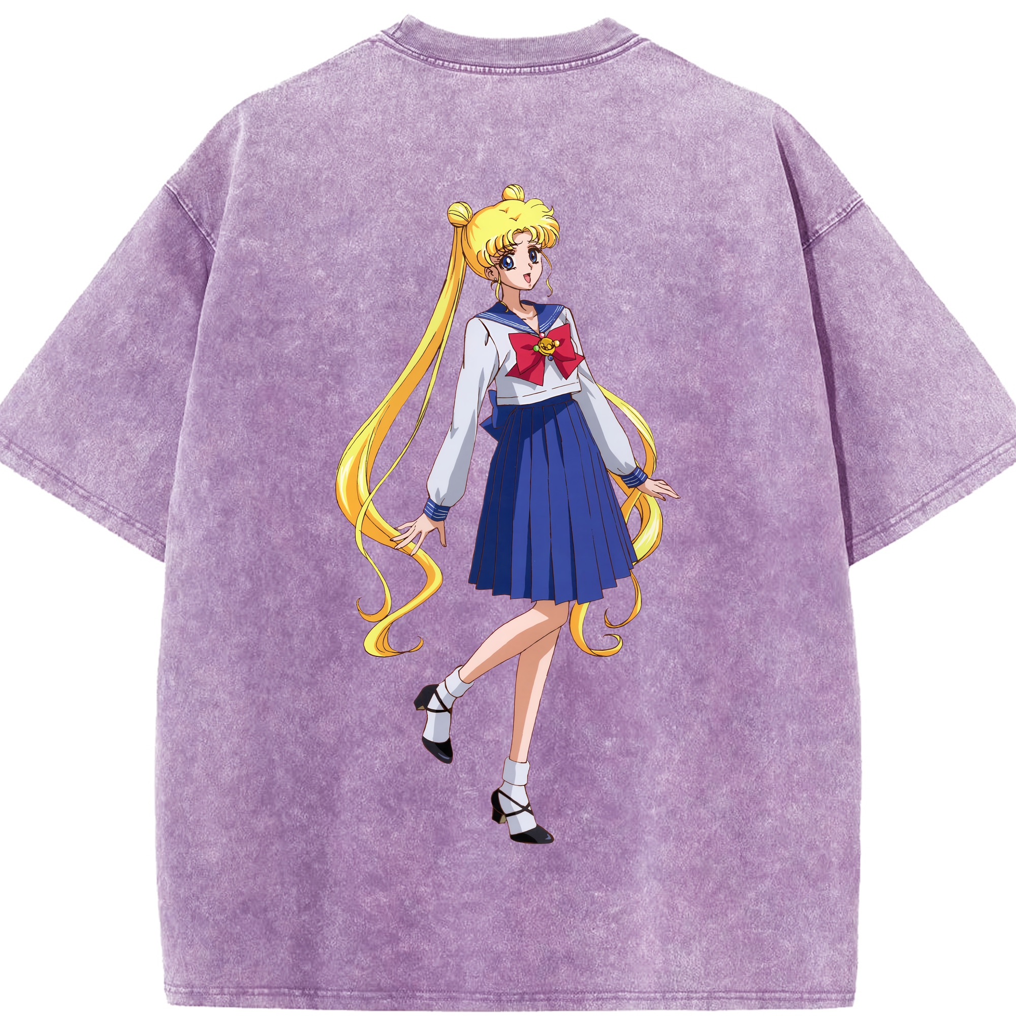 （画像用） 美少女戦士セーラームーン 愛野 美奈子 あいの みなこ Sailor Moon Aino Minako 綿100% ヴィンテージ風 半袖Tシャツ（背面プリント）