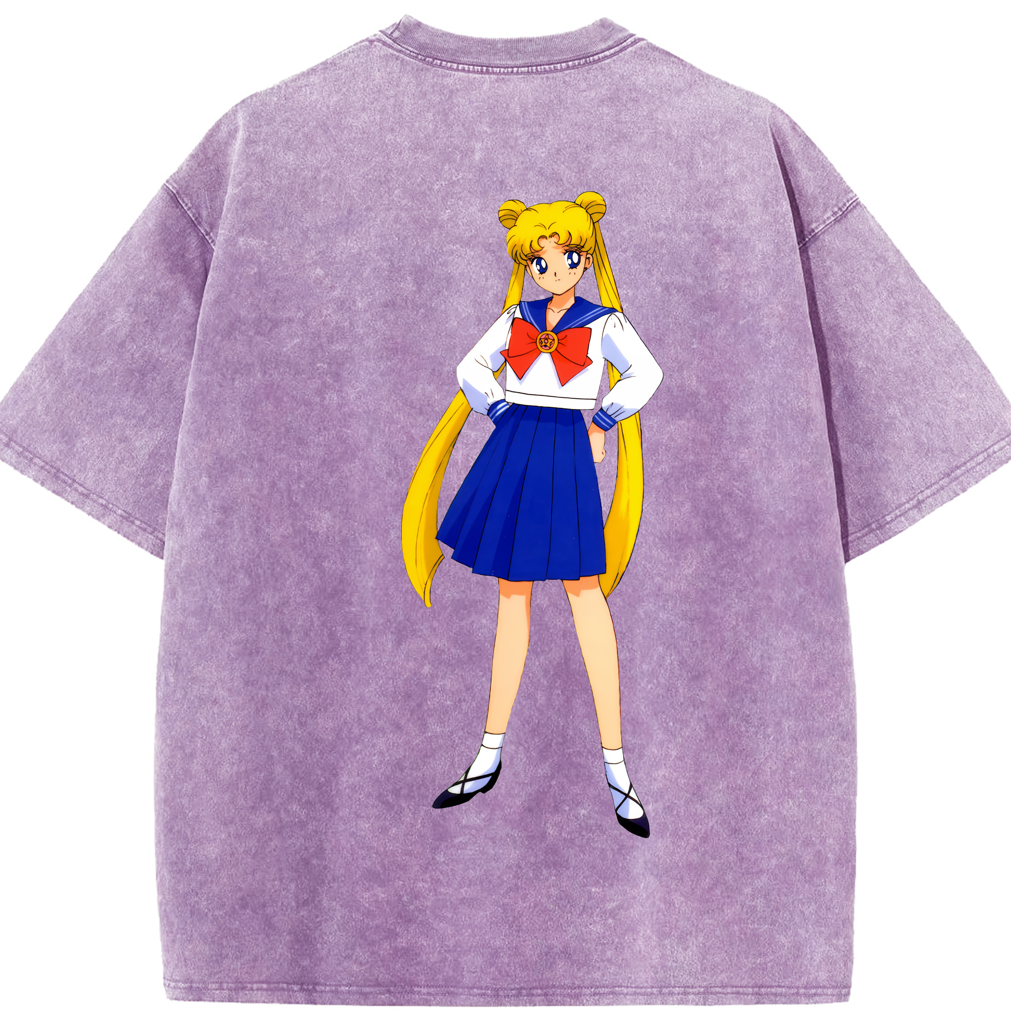 （画像用） 美少女戦士セーラームーン 愛野 美奈子 あいの みなこ Sailor Moon Aino Minako 綿100% ヴィンテージ風 半袖Tシャツ（背面プリント）