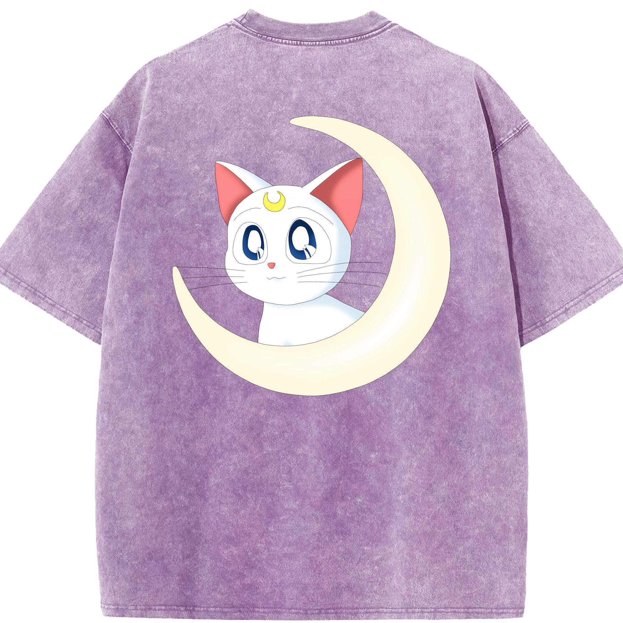 （画像用） 美少女戦士セーラームーン Sailor Moon 綿100% ヴィンテージ風 半袖Tシャツ（背面プリント）